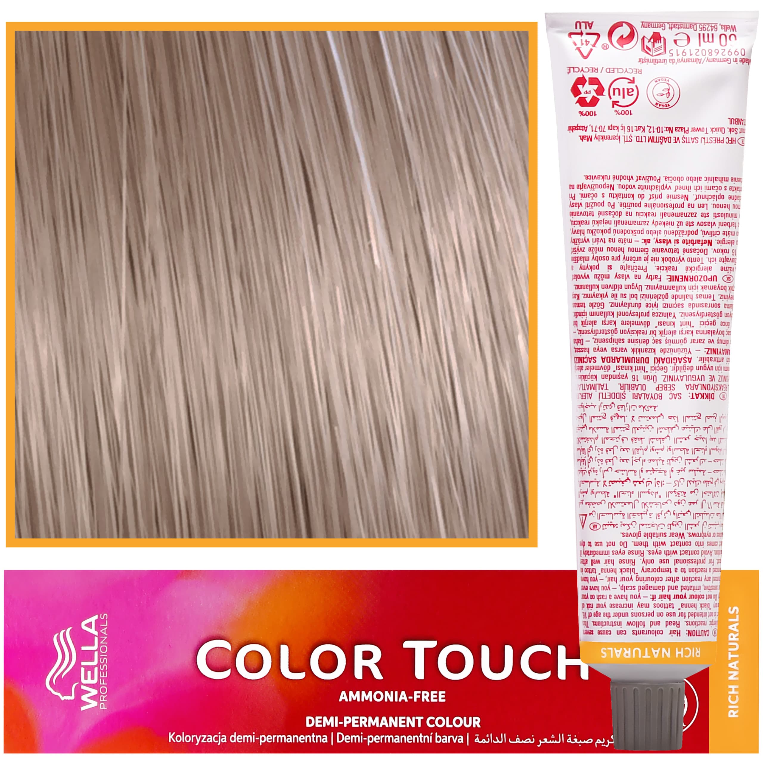 Color Touch - profesjonalna farba do włosów bez amoniaku, 10/6 Fioletowy Rozświetlony Jasny Blond