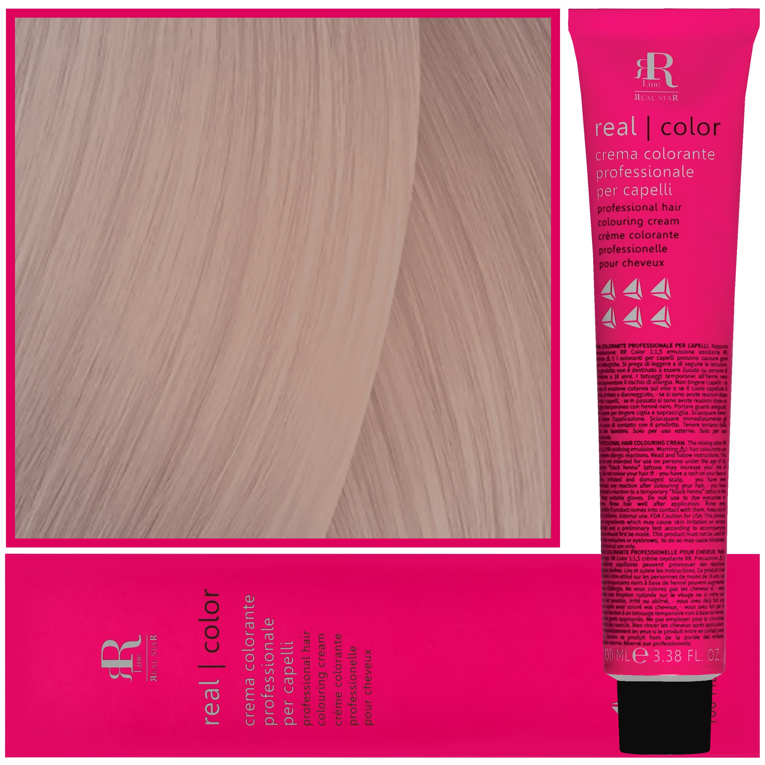 Real Color Crema - profesjonalna farba do włosów, 9.01 | Naturalny Bardzo Jasny Popielaty Blond
