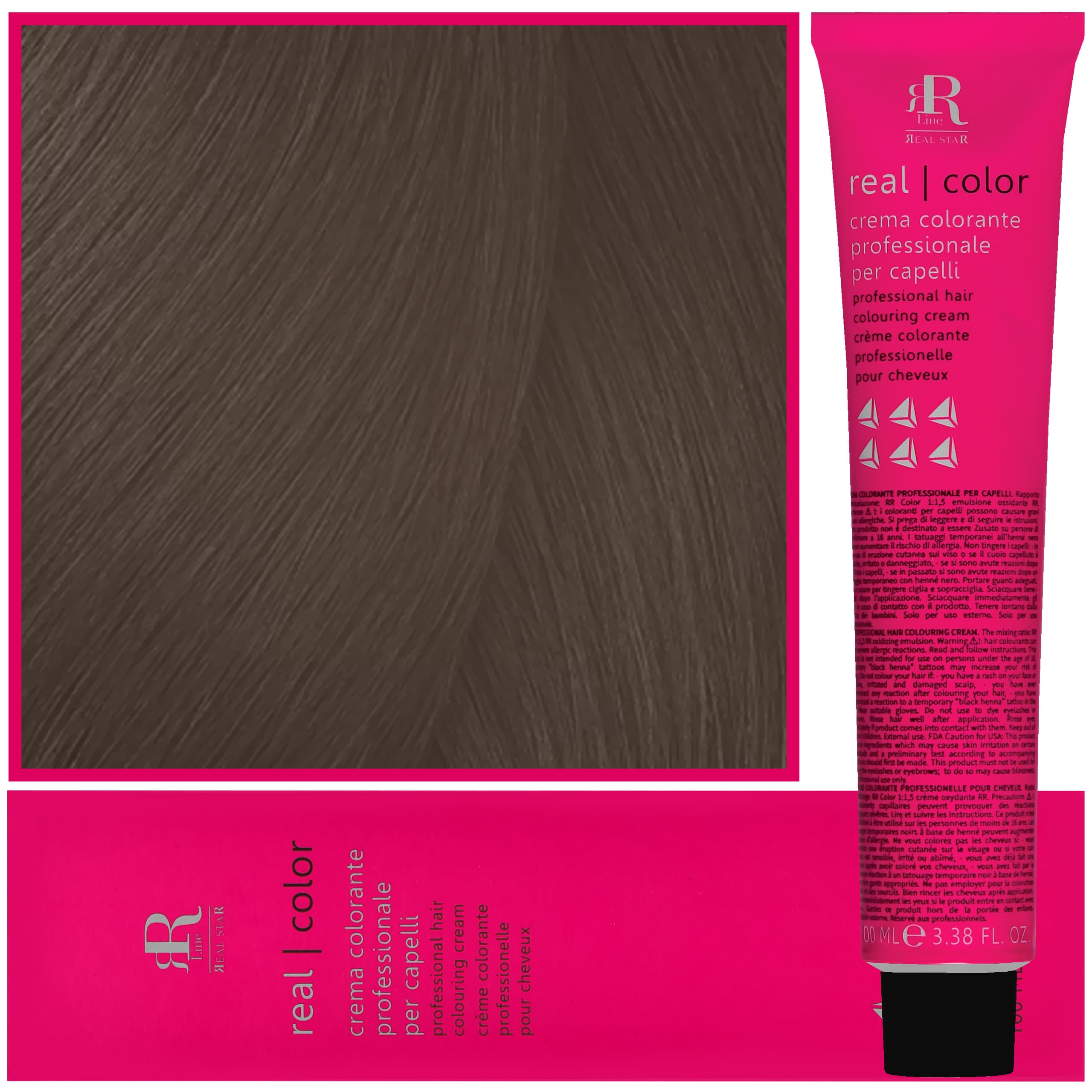 Real Color Crema - profesjonalna farba do włosów, 7.11 | Intensywny Blond Popielaty