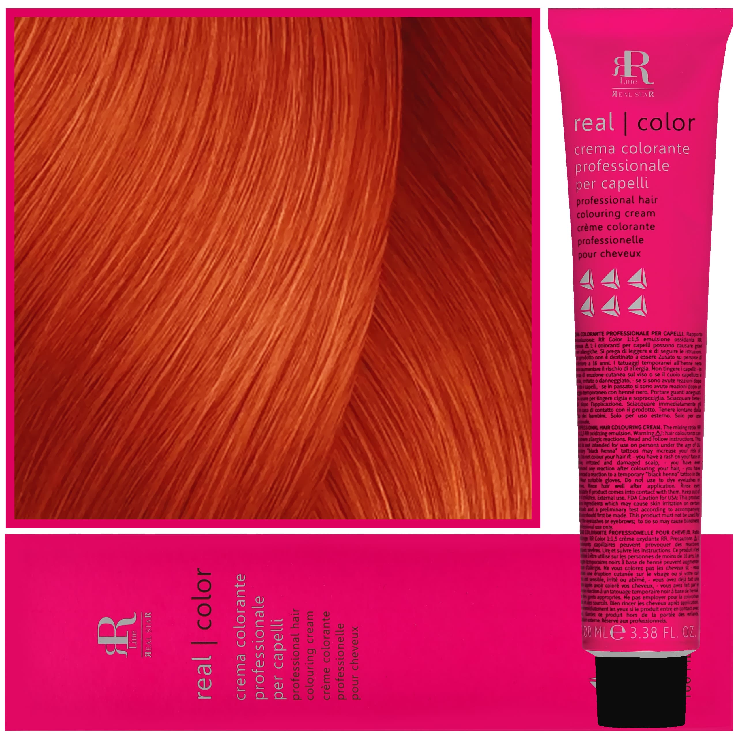 Real Color Crema - profesjonalna farba do włosów, 8.44 | Jasny Blond Intensywnie Miedziany