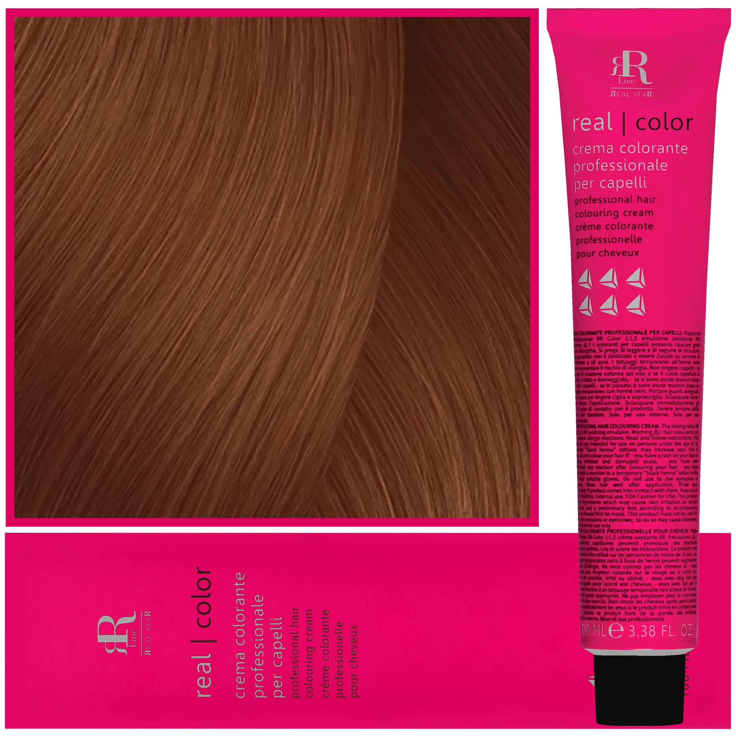 Real Color Crema - profesjonalna farba do włosów, 8.4 | Jasny Blond Miedziany