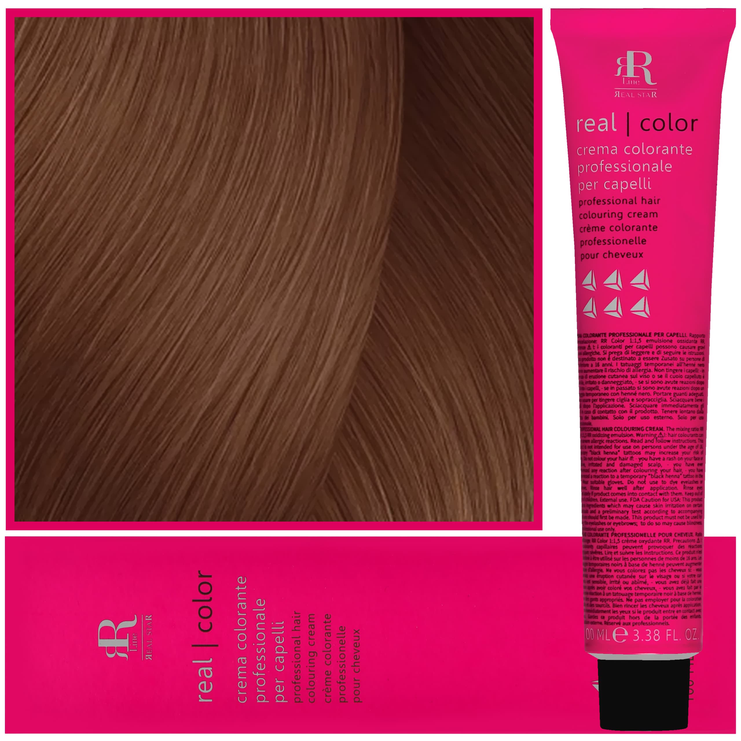 Real Color Crema - profesjonalna farba do włosów, 8.32 | Jasny Beżowy Blond