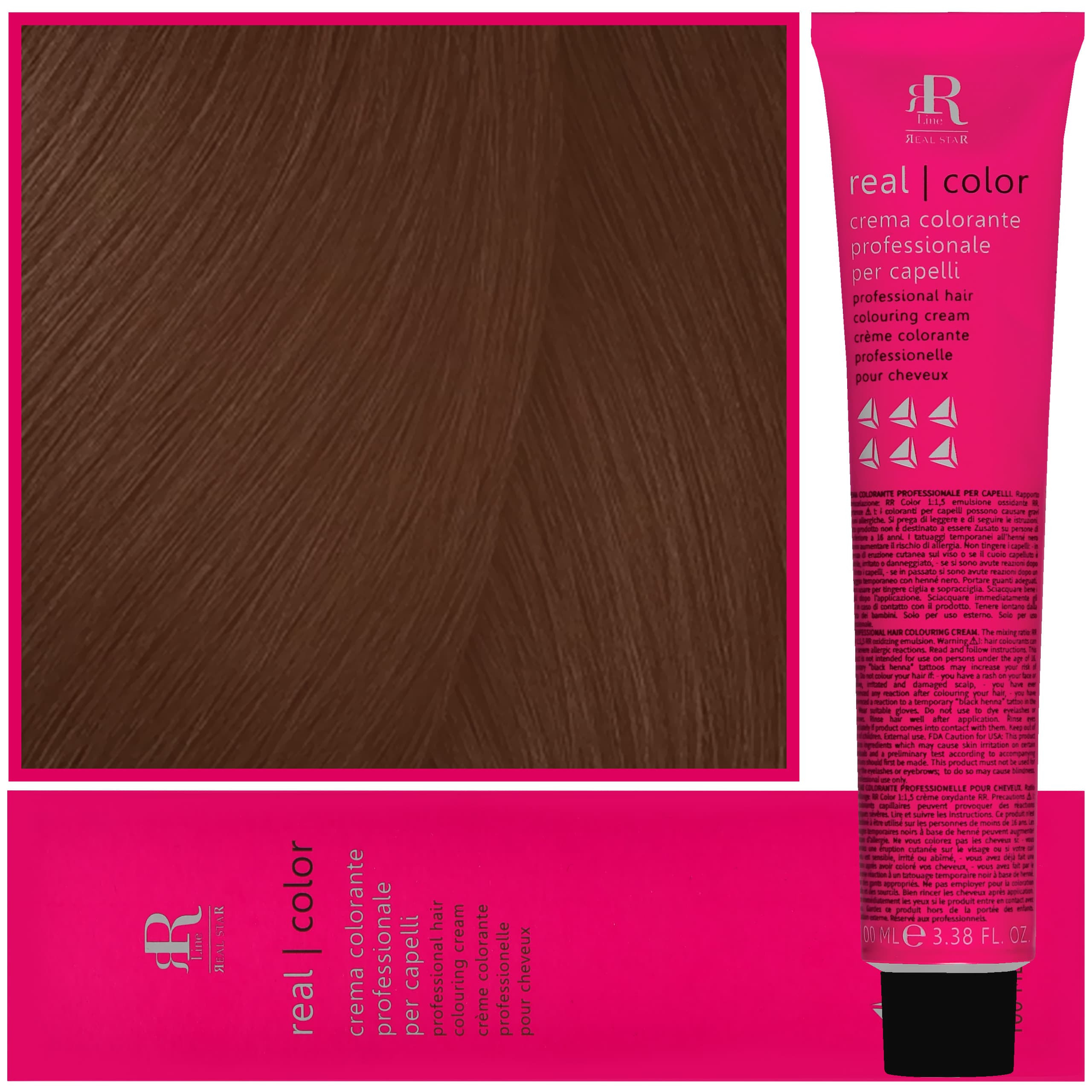 Real Color Crema - profesjonalna farba do włosów, 8.34 | Jasny Blond Złoto Miedziany