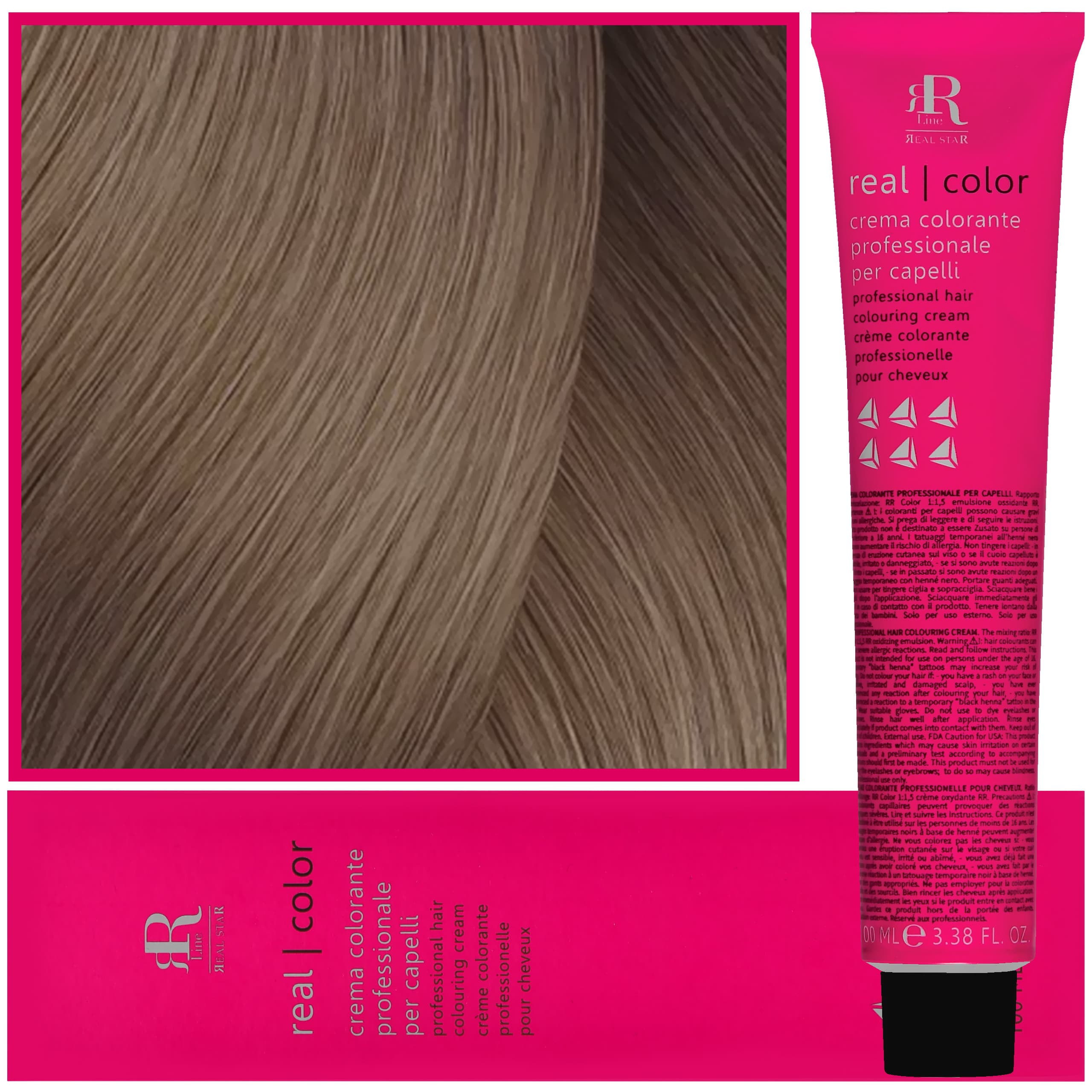 Real Color Crema - profesjonalna farba do włosów, 8.01 | Naturalny Bardzo Jasny Blond Popielaty