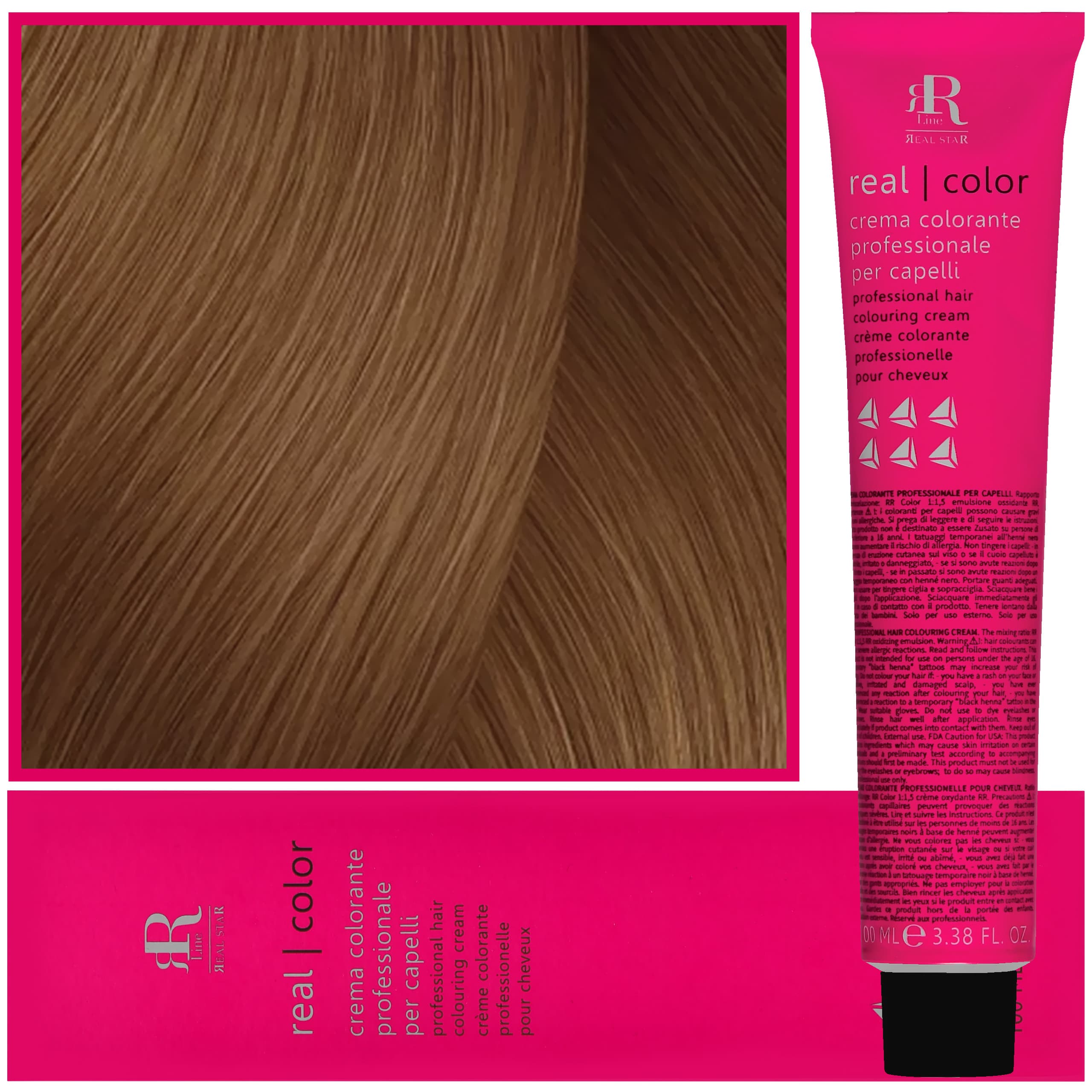 Real Color Crema - profesjonalna farba do włosów, 8.00 | Intensywny Jasny Blond