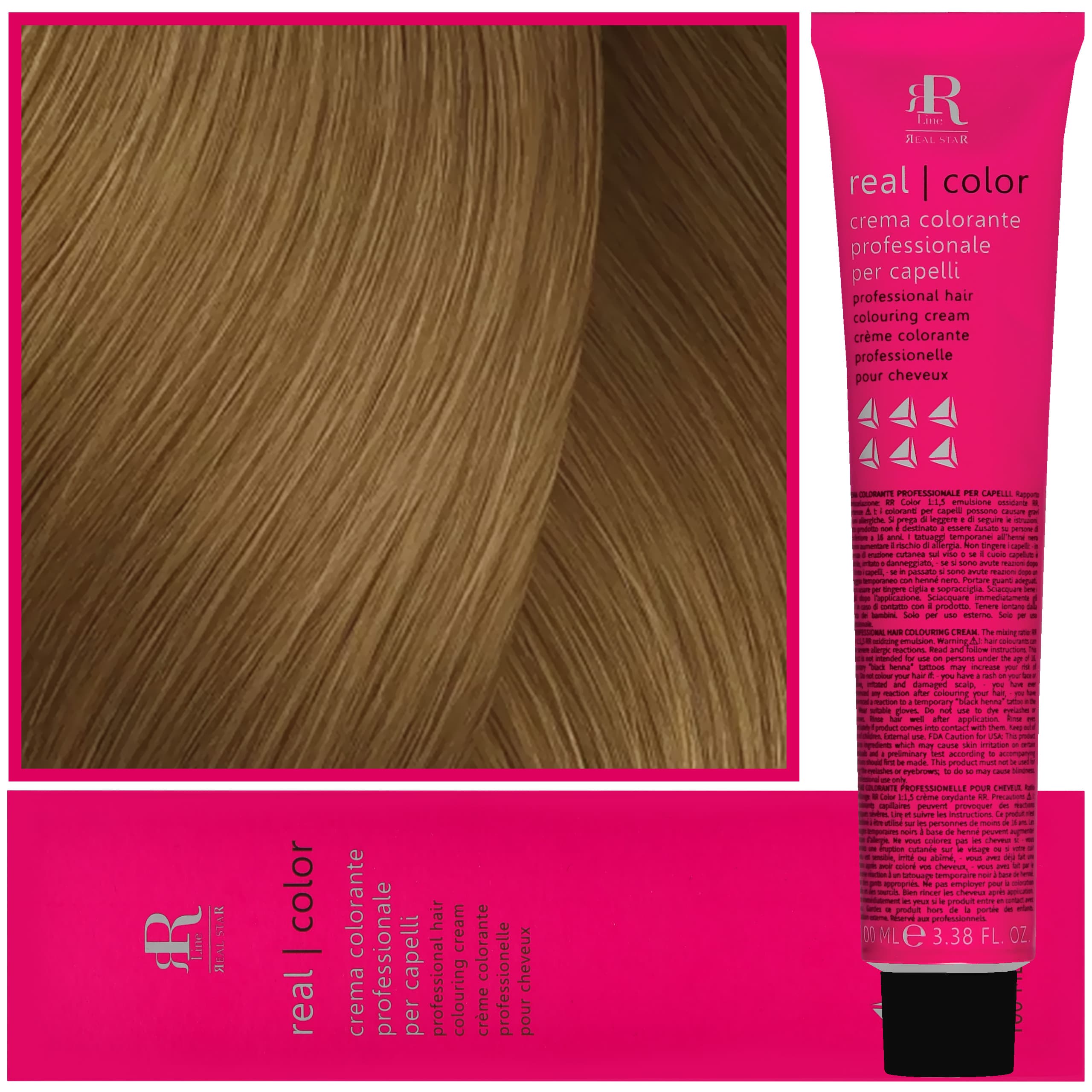 Real Color Crema - profesjonalna farba do włosów, 8.0 | Jasny Blond