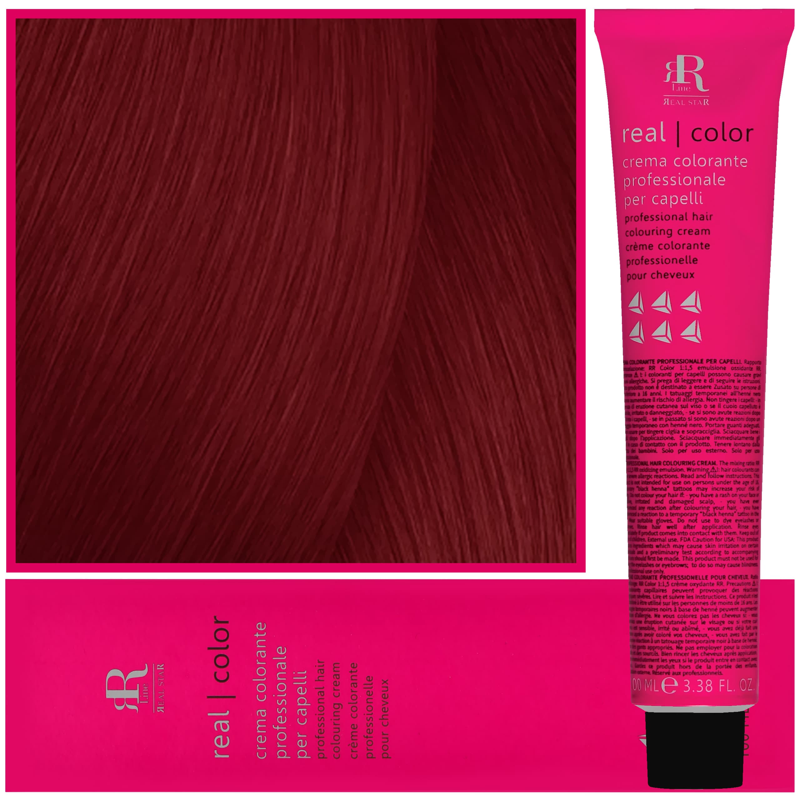 Real Color Crema - profesjonalna farba do włosów, 7.66 | Blond Intensywnie Czerwony