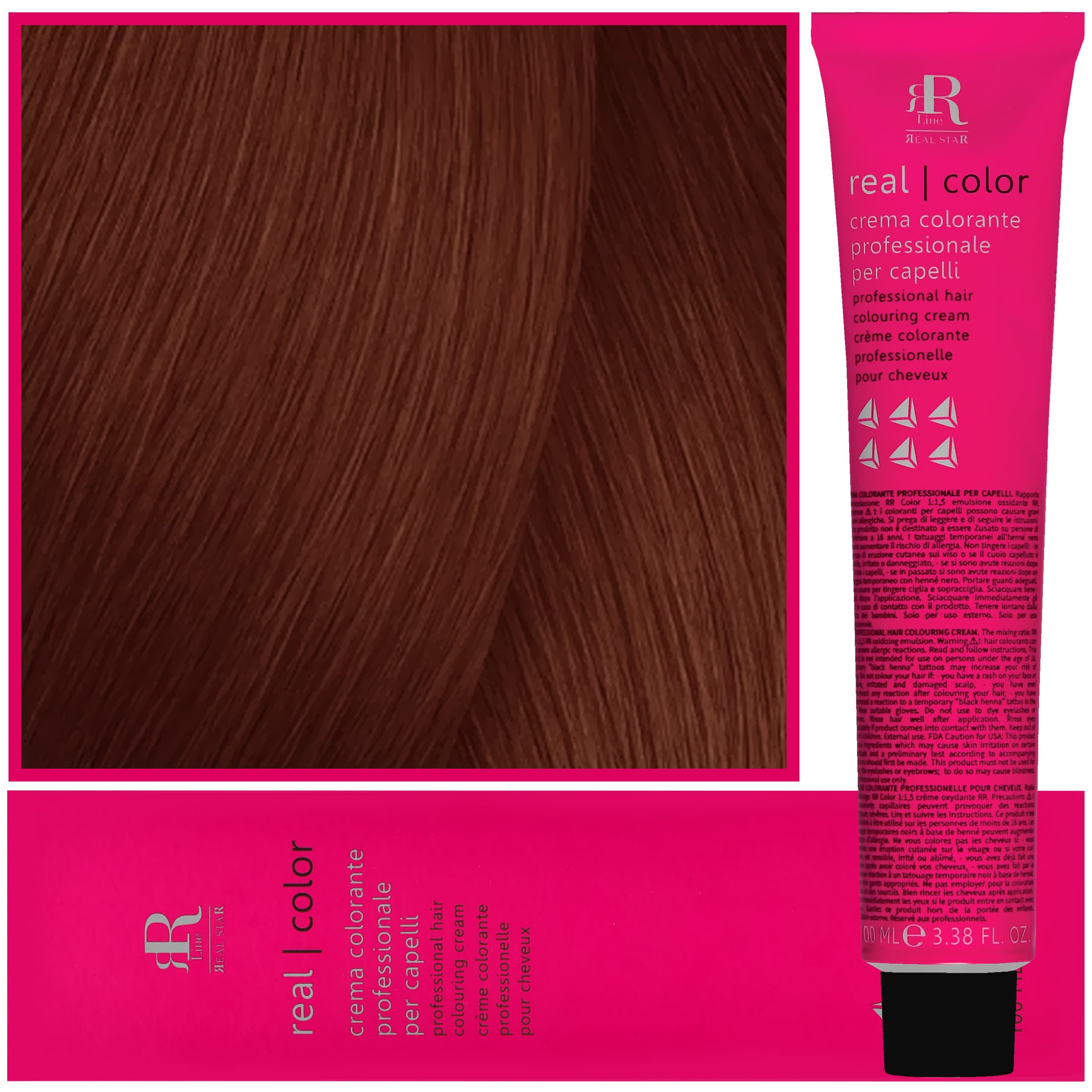 Real Color Crema - profesjonalna farba do włosów, 7.43 | Średni Blond Miedziano Złoty