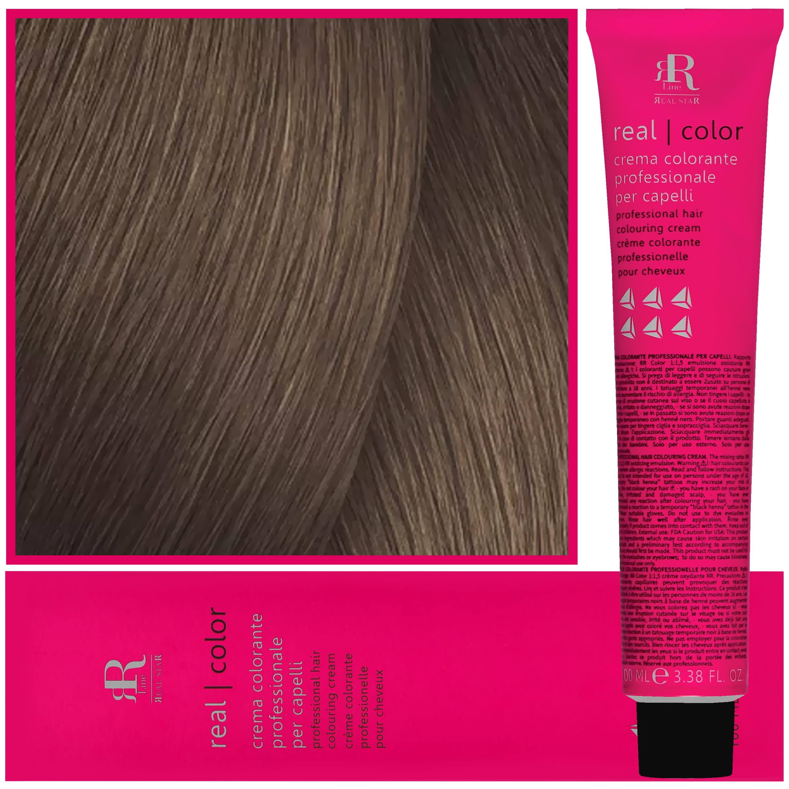 Real Color Crema - profesjonalna farba do włosów, 7.01 | Naturalny Blond Popielaty