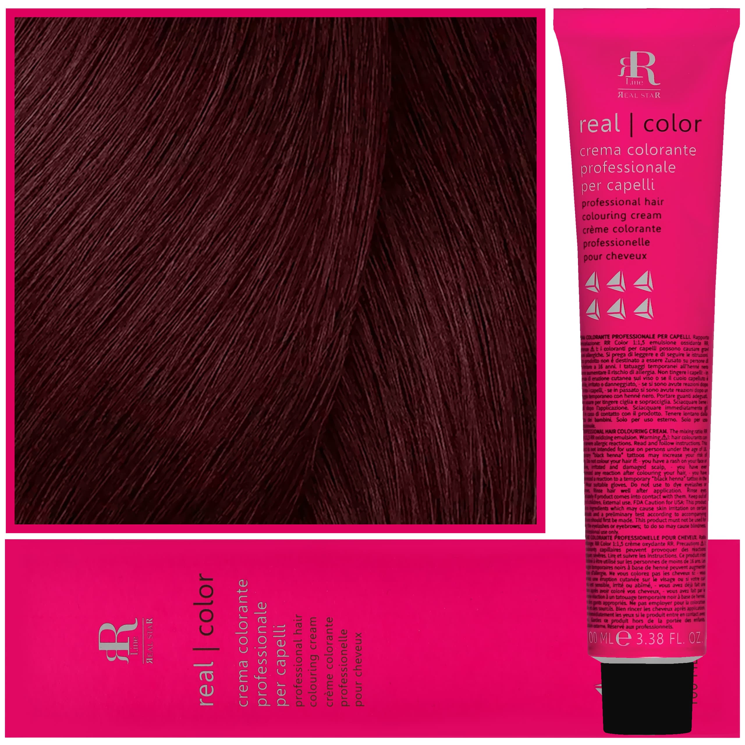 Real Color Crema - profesjonalna farba do włosów, 6.5 | Ciemny Blond Mahoniowy