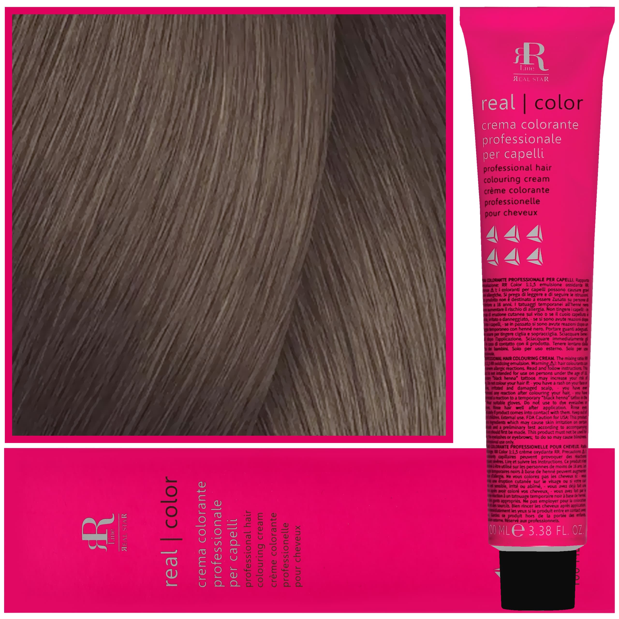 Real Color Crema - profesjonalna farba do włosów, 6.01 | Naturalny Ciemny Blond Popielaty
