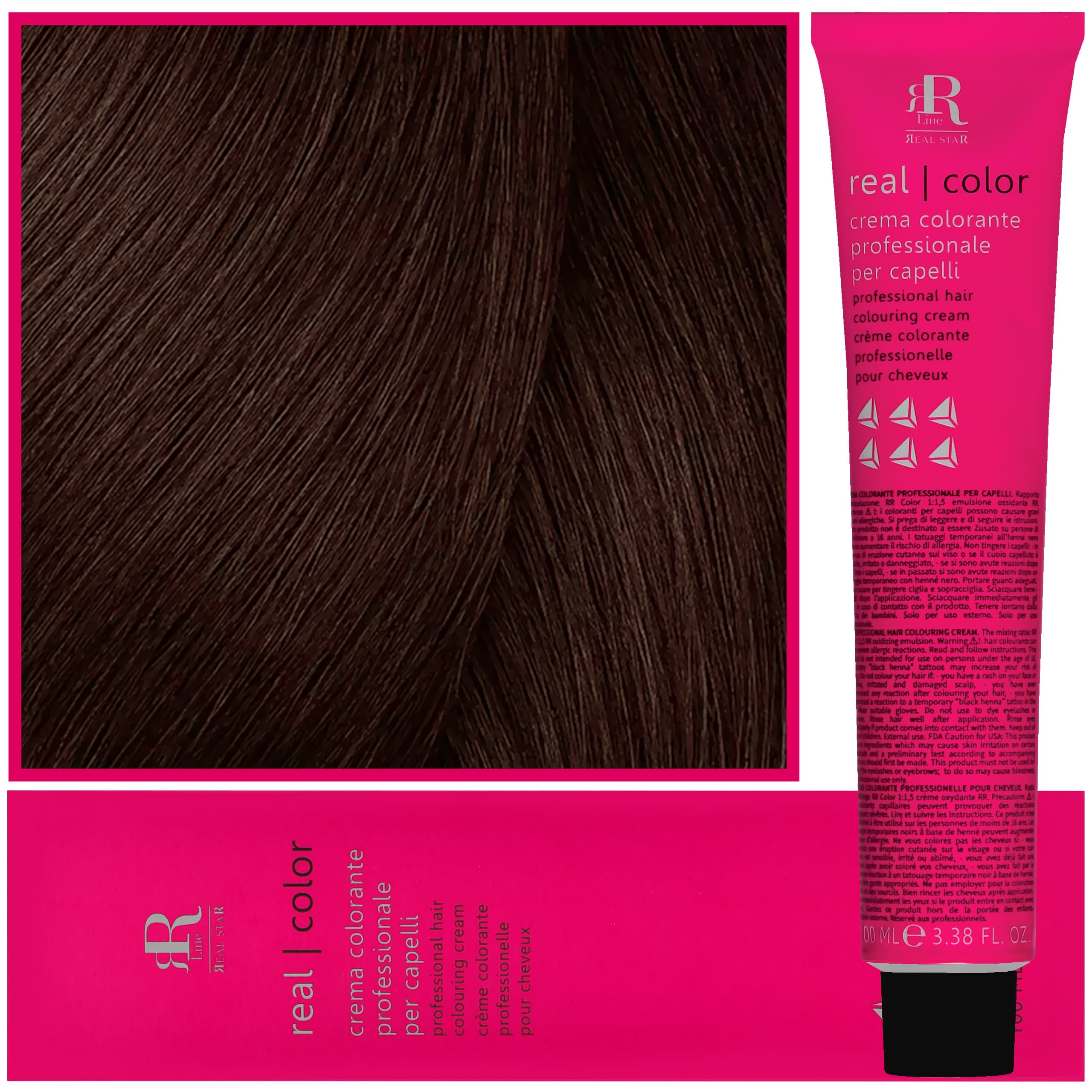 Real Color Crema - profesjonalna farba do włosów, 6.003 | Naturalny Ciepły Ciemny Blond
