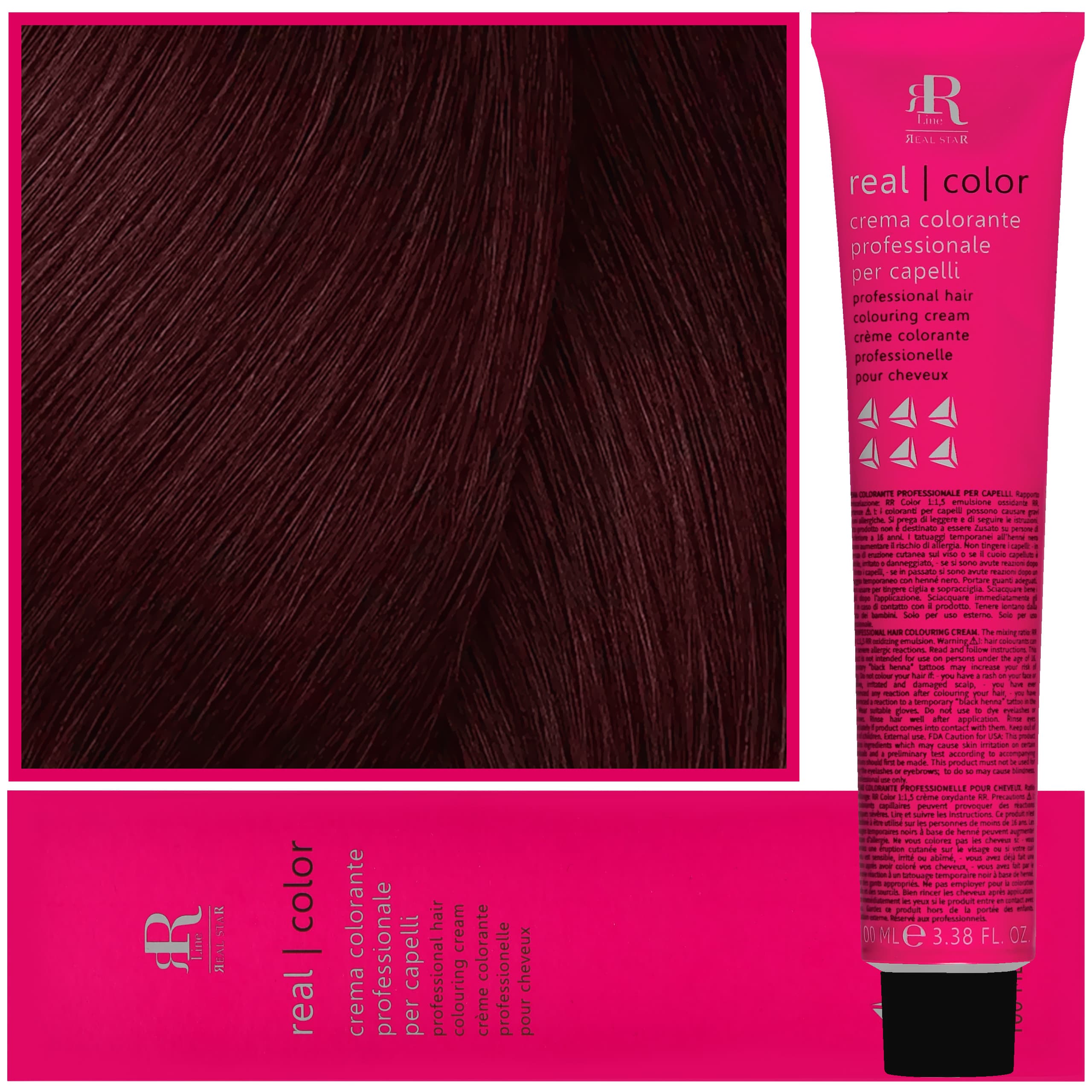 Real Color Crema - profesjonalna farba do włosów, 5.55 | Jasny Brąz Intensywnie Mahoniowy