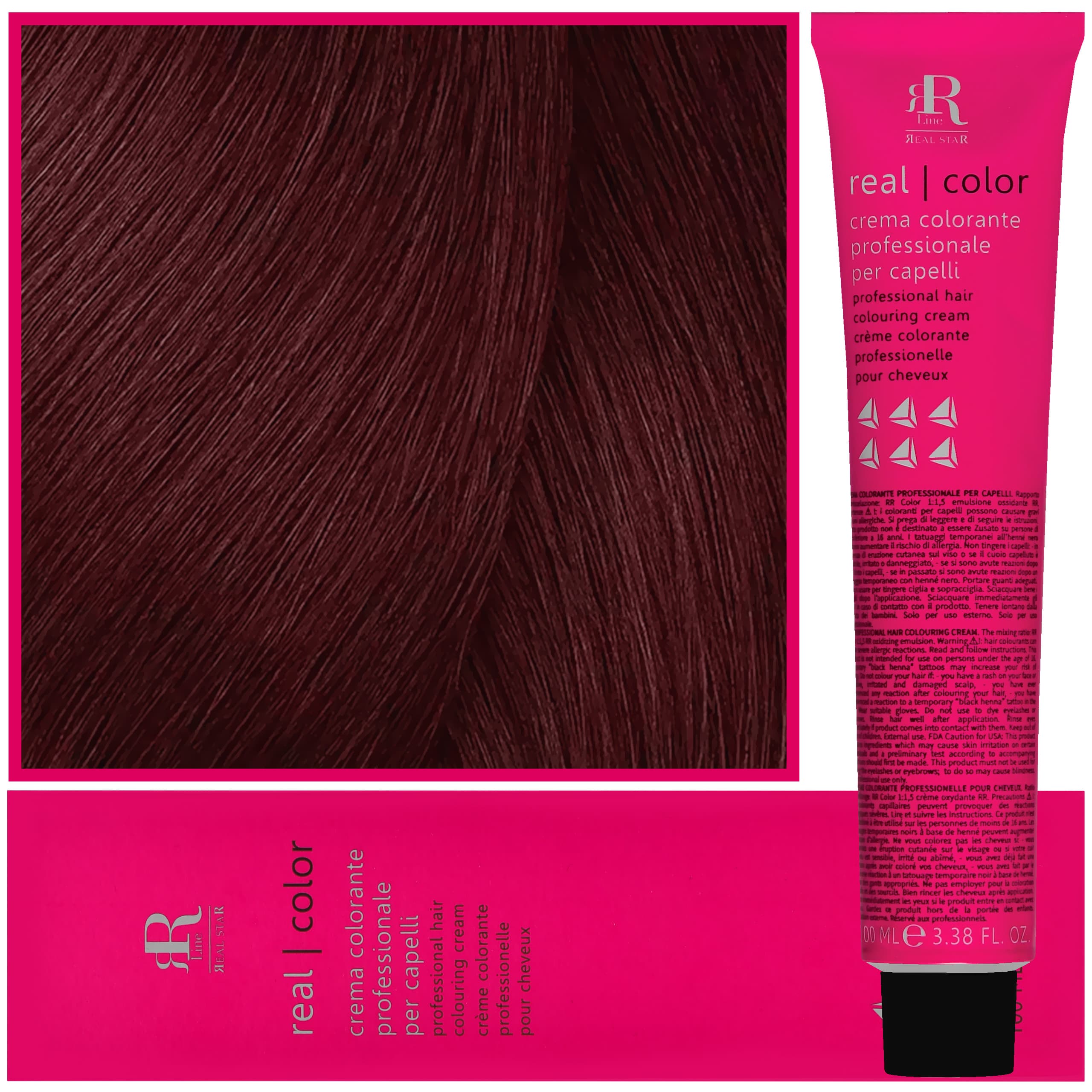 Real Color Crema - profesjonalna farba do włosów, 5.66 | Jasny Brąz Intensywnie Czerwony