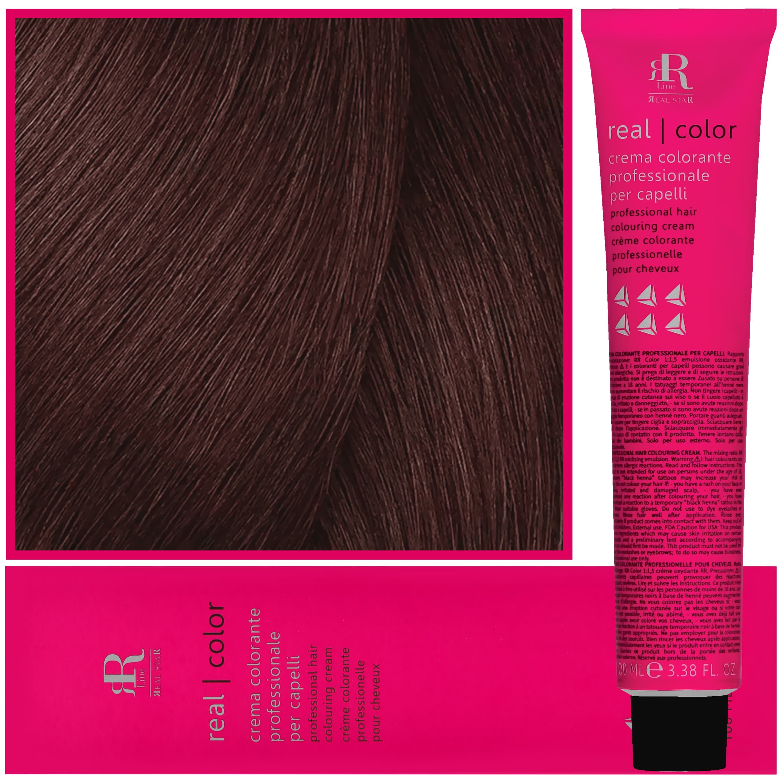 Real Color Crema - profesjonalna farba do włosów, 5.4 | Jasny Miedziany Brąz