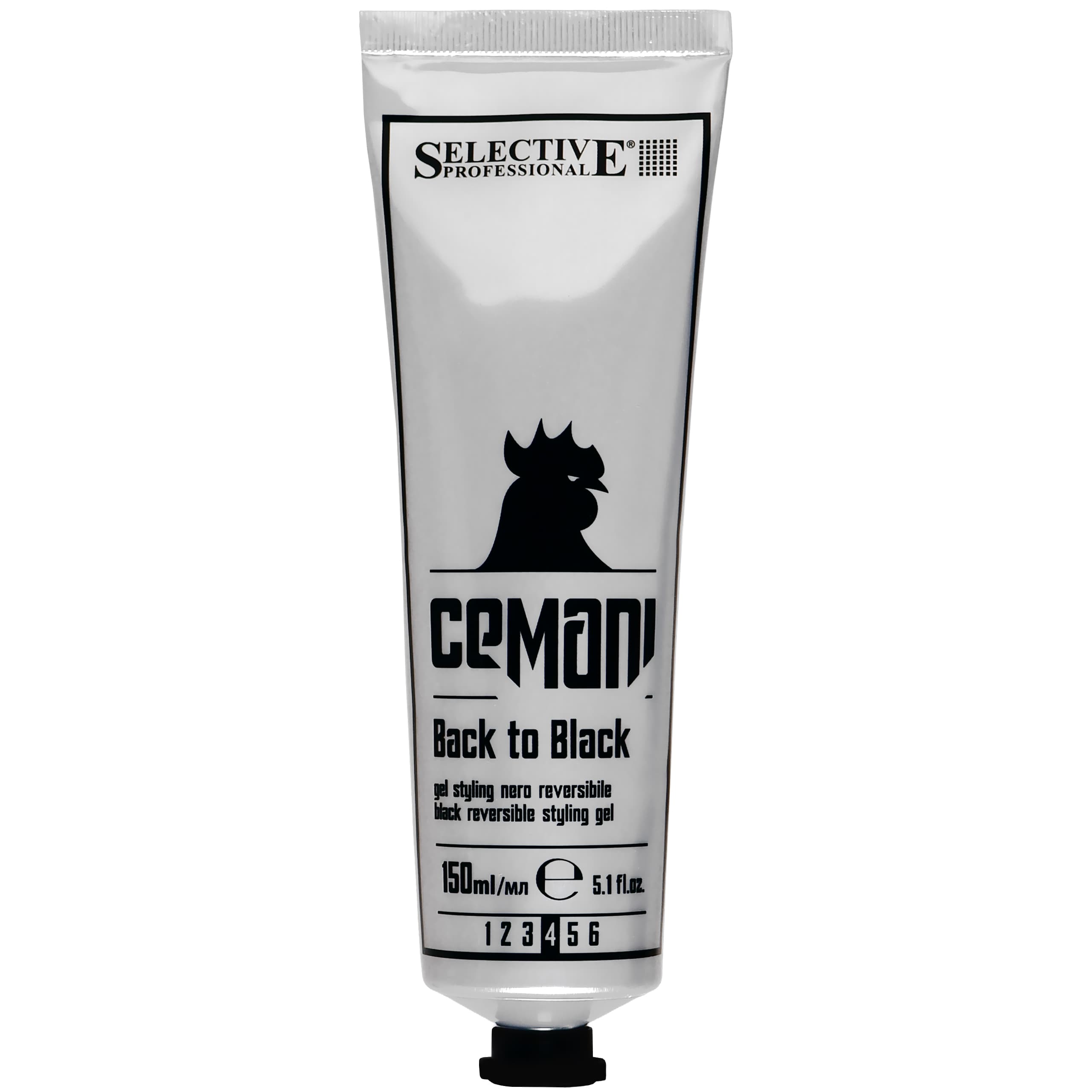 Cemani Back to Black - zmywalny żel do włosów maskujący siwiznę, czarny