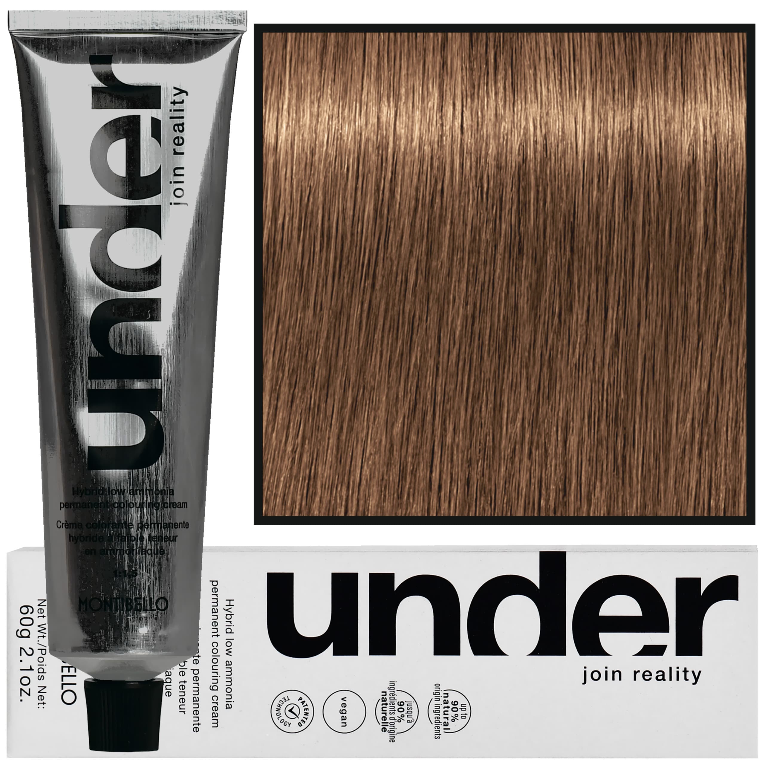 Under – profesjonalna farba do włosów, 9.23 / 9PG | Bardzo Jasny Perłowo Złocisty Blond