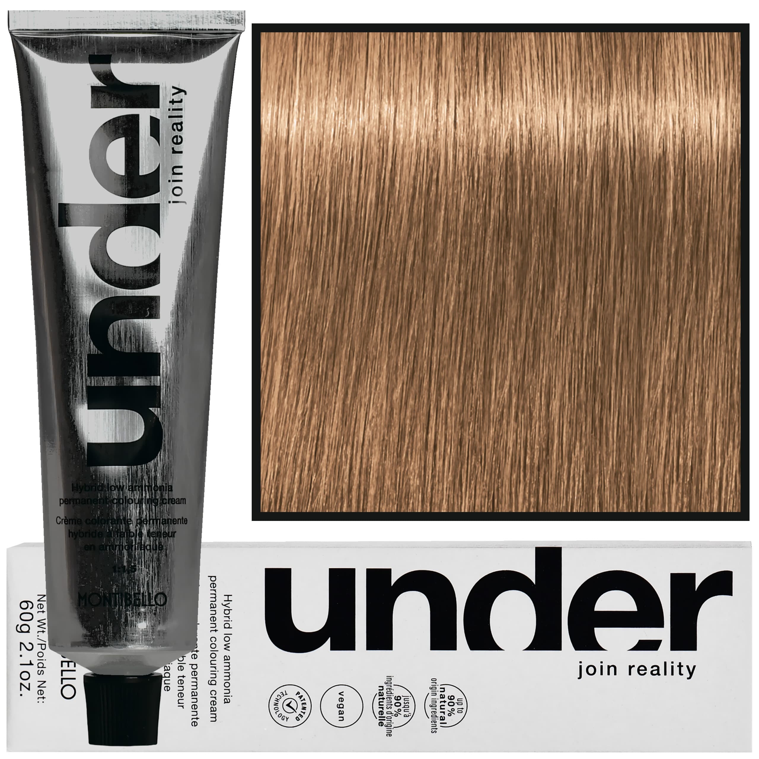 Under – profesjonalna farba do włosów, 7.0 / 7N | Naturalny Średni Blond