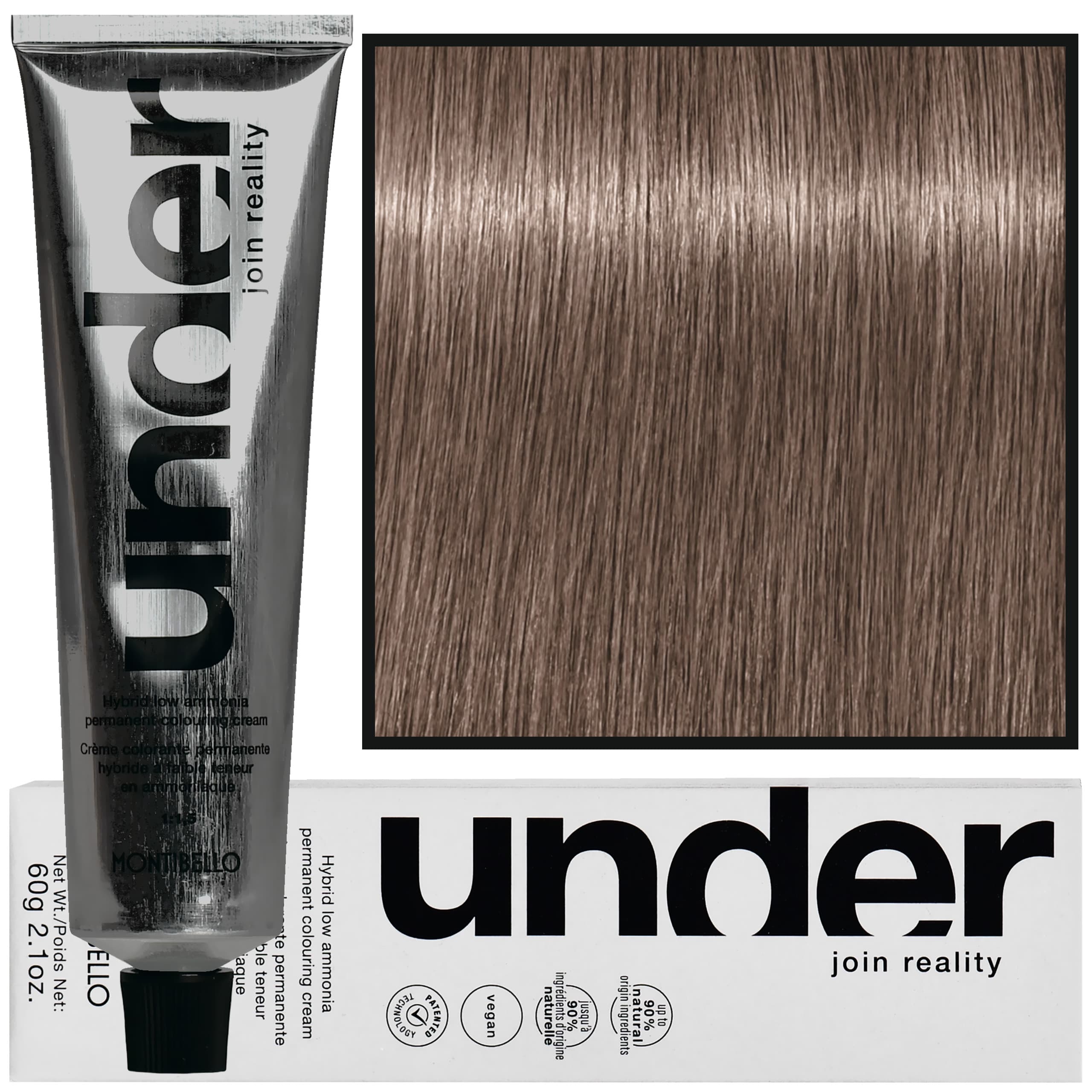 Under – profesjonalna farba do włosów, 6.16 / 6AB | Ciemny Popielaty Brązowy Blond