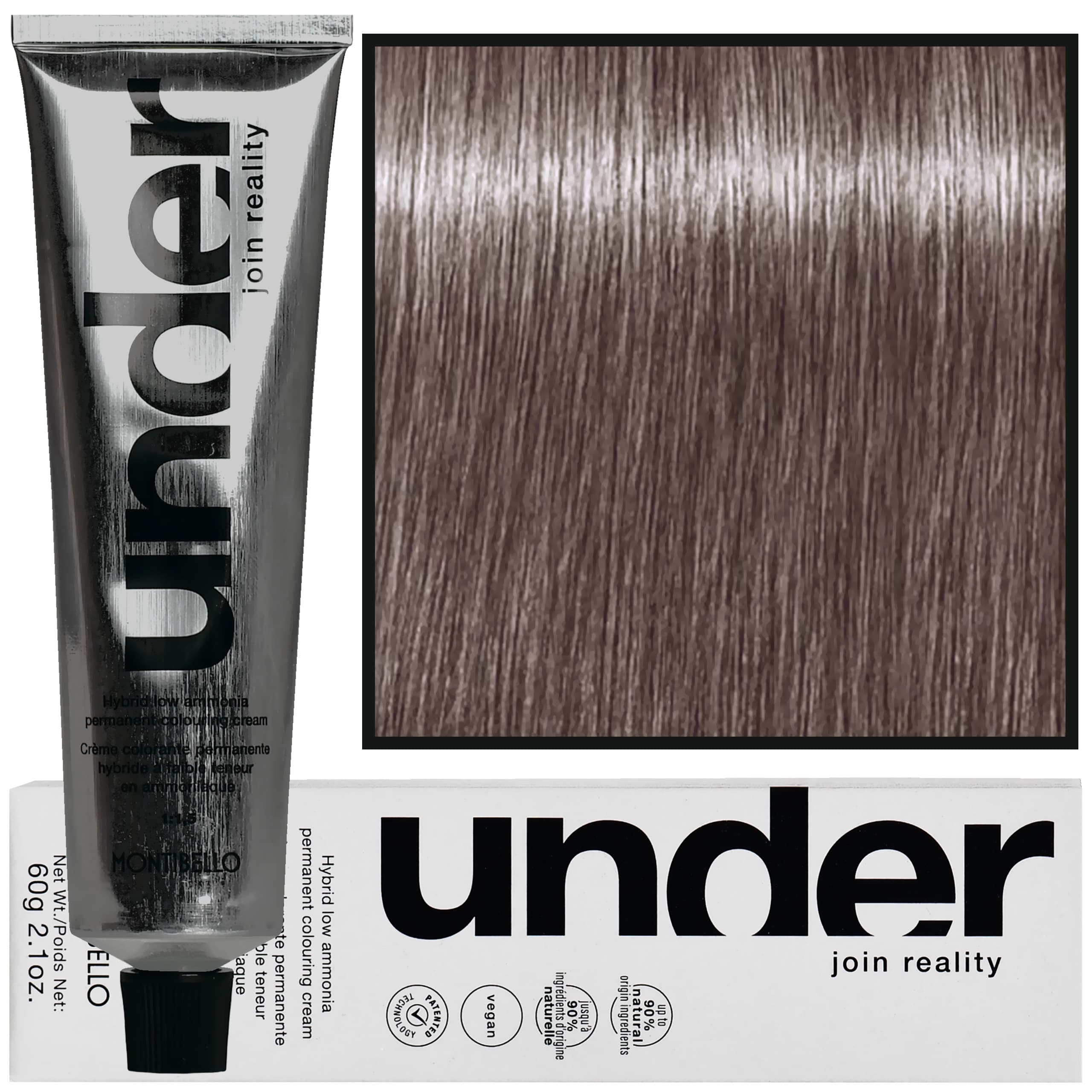 Under – profesjonalna farba do włosów, 6.10 / 6AD | Ciemny Głęboki Popielaty Blond