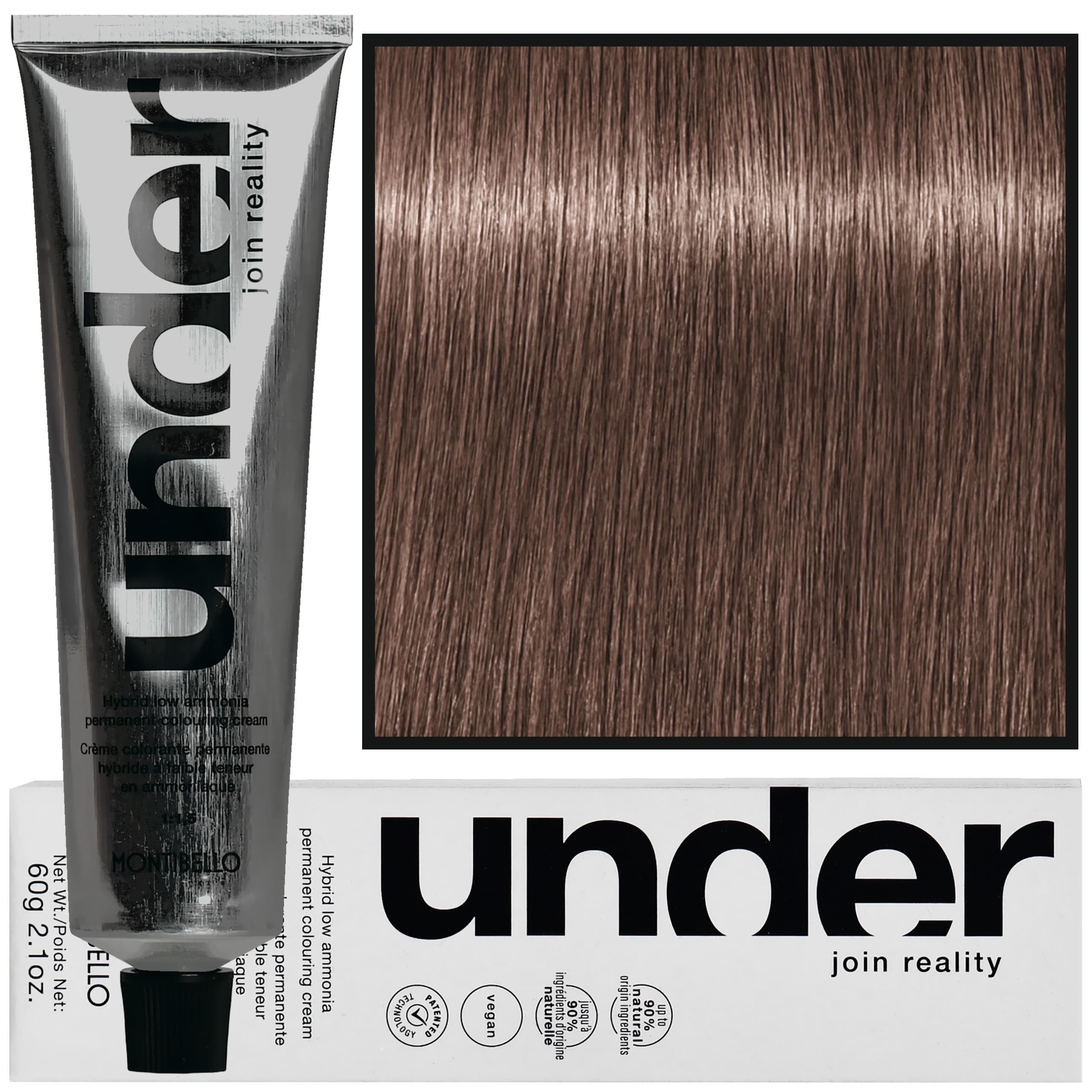 Under – profesjonalna farba do włosów, 5.0 / 5N | Naturalny Jasny Brąz