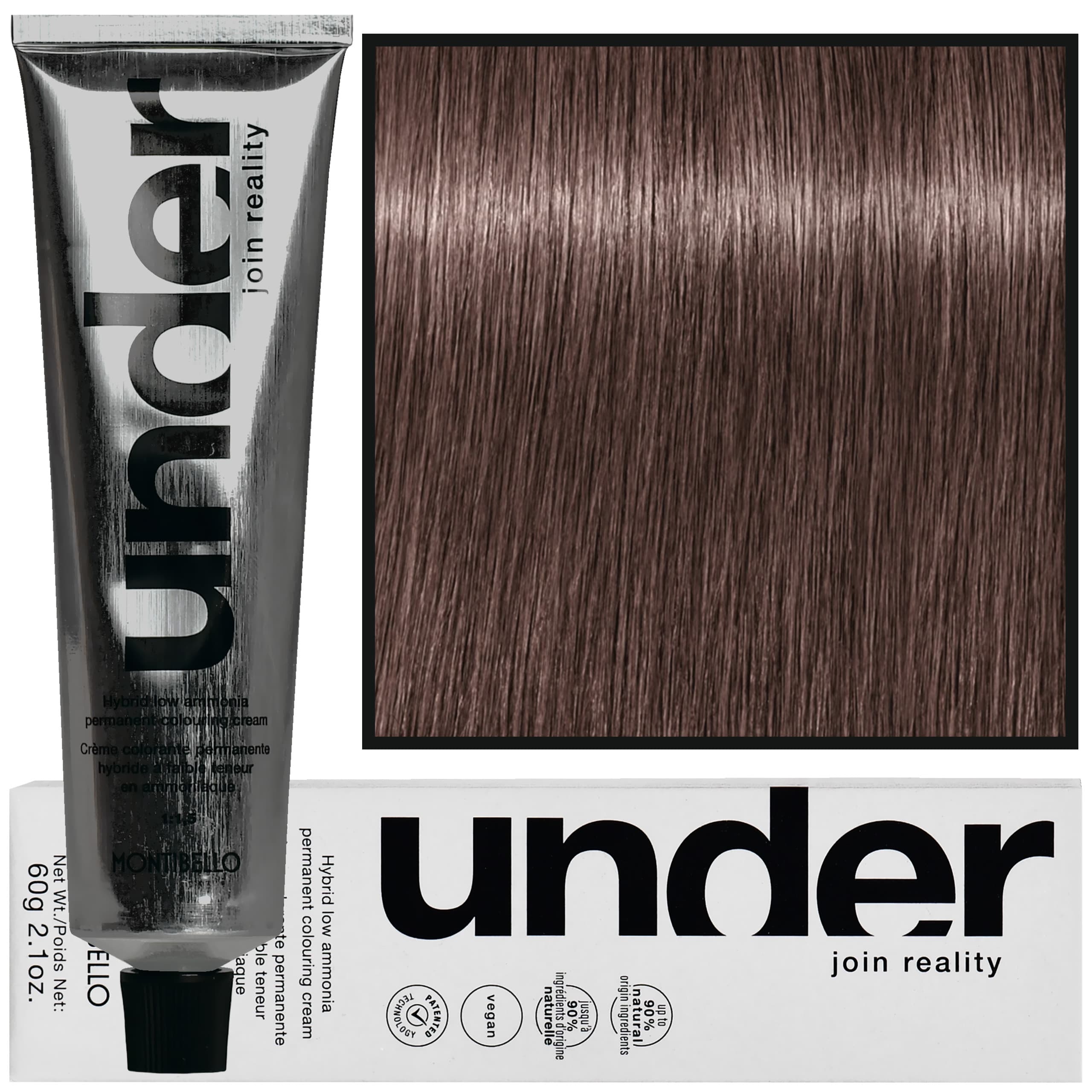 Under – profesjonalna farba do włosów, 4.0 / 4N | Naturalny Średni Brąz