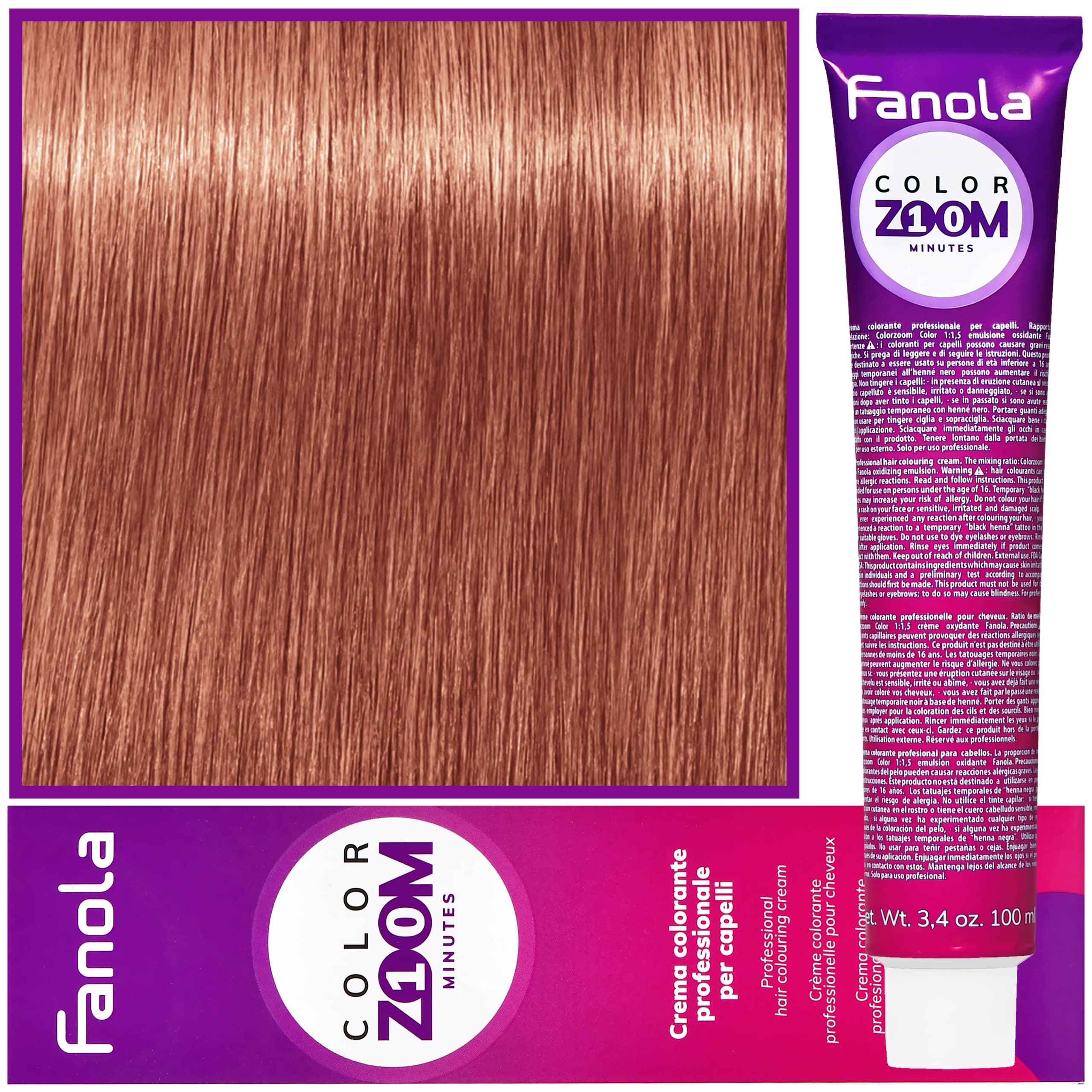 Color Zoom - krem do farbowania włosów cała paleta, 7.4 Miedziany blond