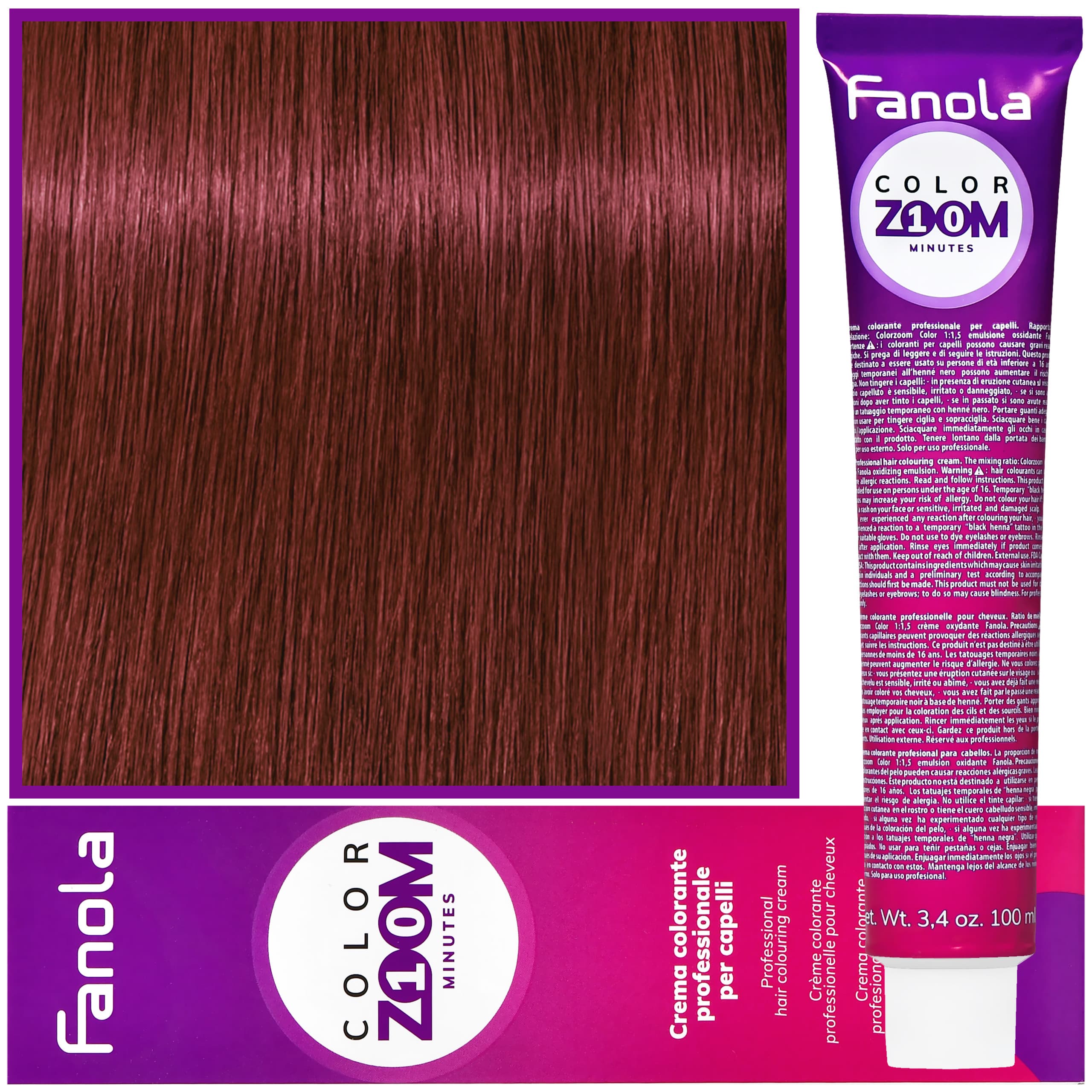 Color Zoom - krem do farbowania włosów cała paleta, 6.6 Ciemny czerwony blond