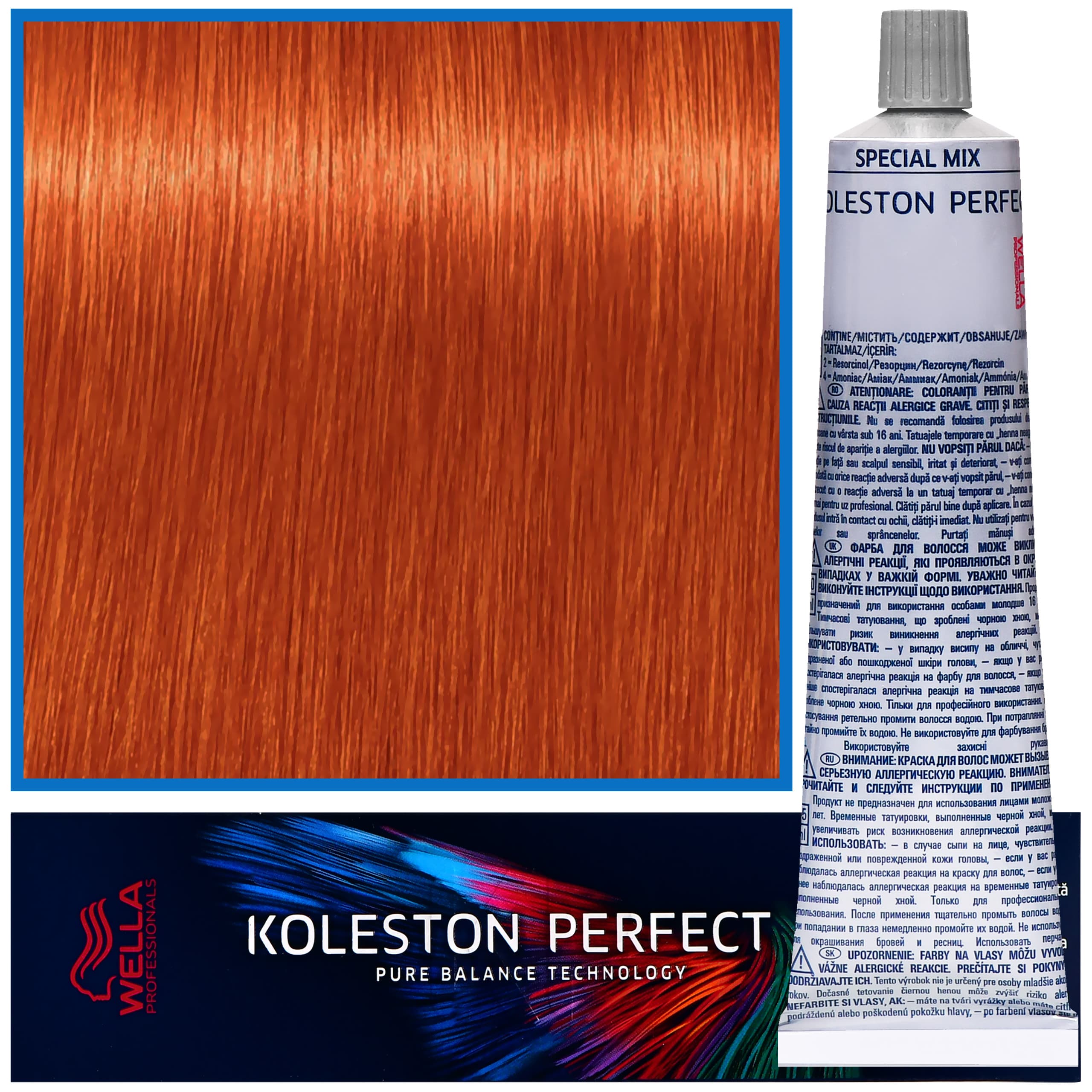 Koleston Perfect Me - profesjonalna farba do koloryzacji włosów, 0/43 Czerwono Złoty