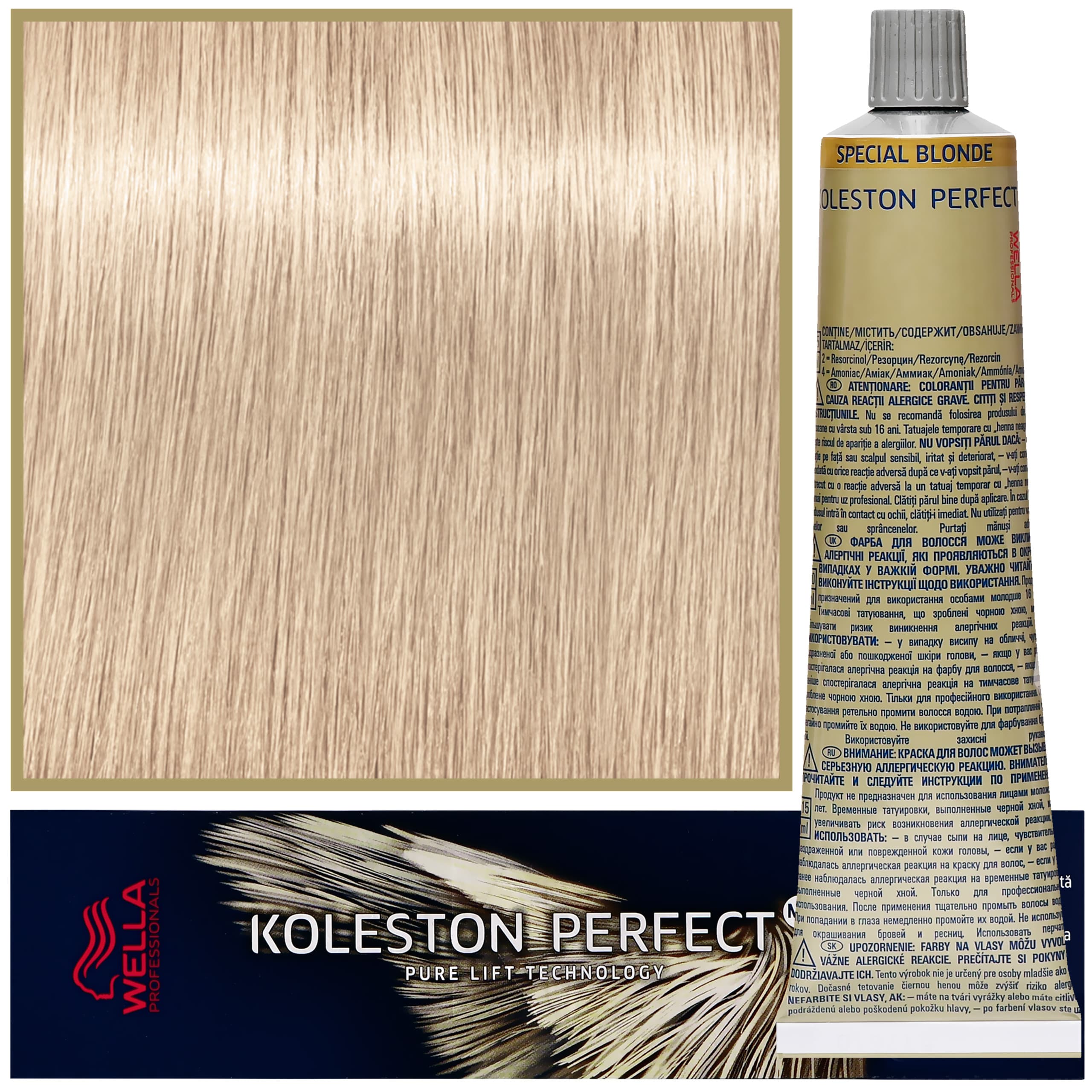 Koleston Perfect Me - profesjonalna farba do koloryzacji włosów, 12/16 Popielato Fioletowy Special Blond