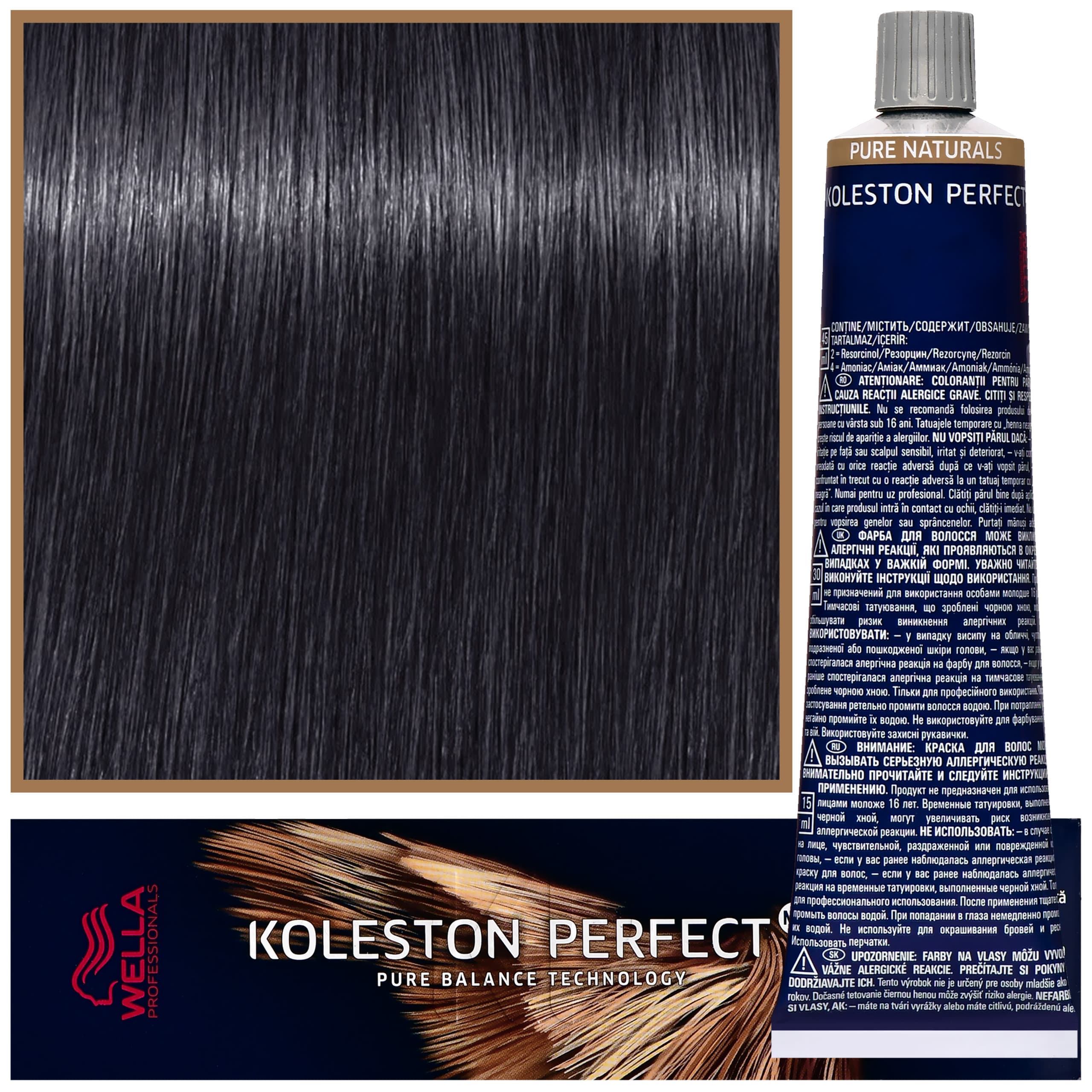Koleston Perfect Me - profesjonalna farba do koloryzacji włosów, 2/0 Naturalny Czarny