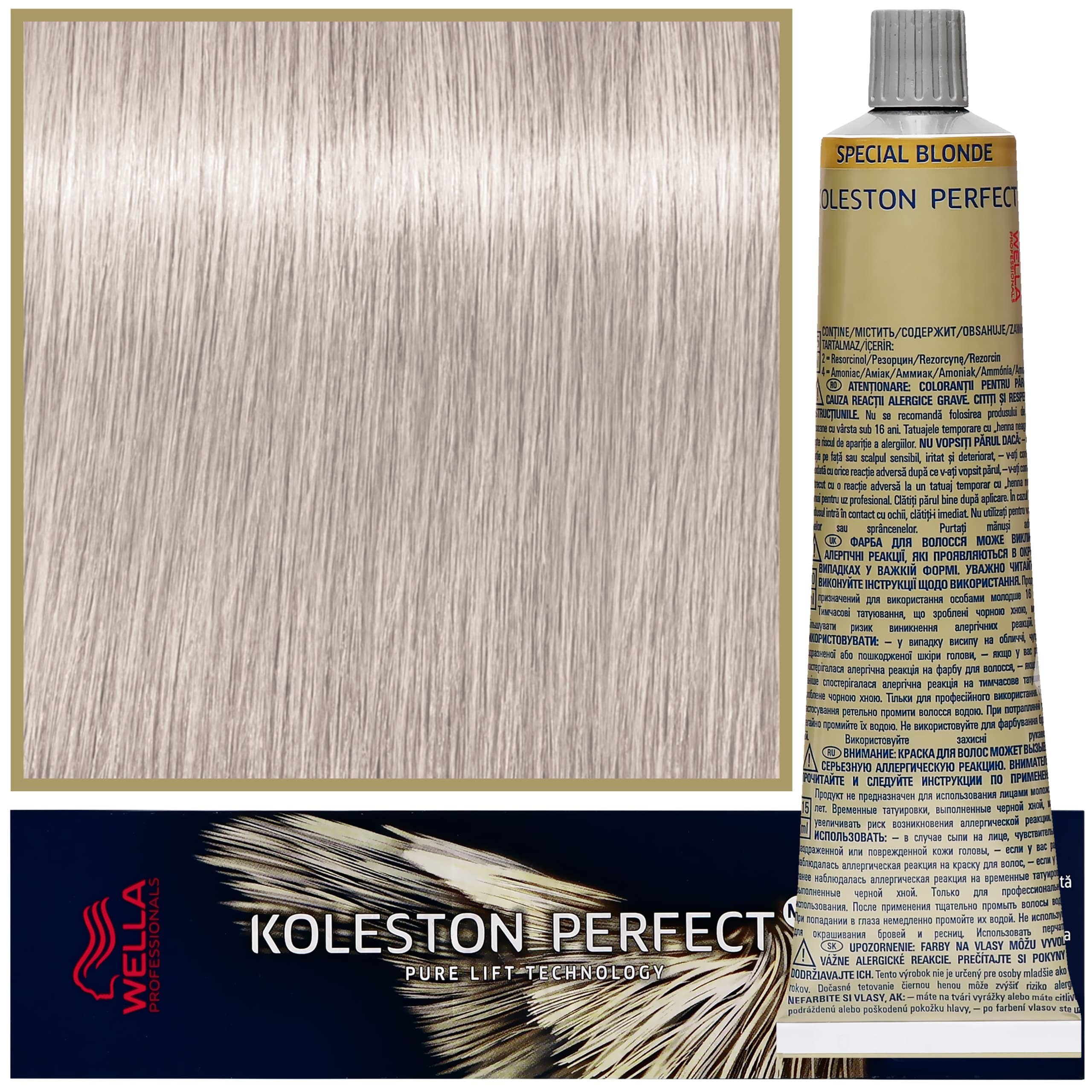 Koleston Perfect Me - profesjonalna farba do koloryzacji włosów, 12/96 Grafitowo Fioletowy Special Blond