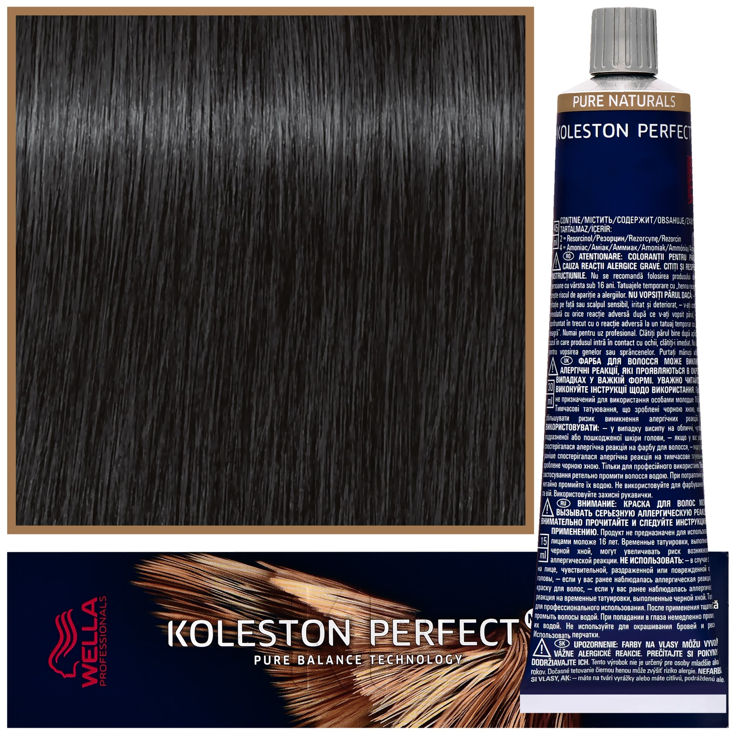 Koleston Perfect Me - profesjonalna farba do koloryzacji włosów, 33/0 Intensywny Ciemny Brąz