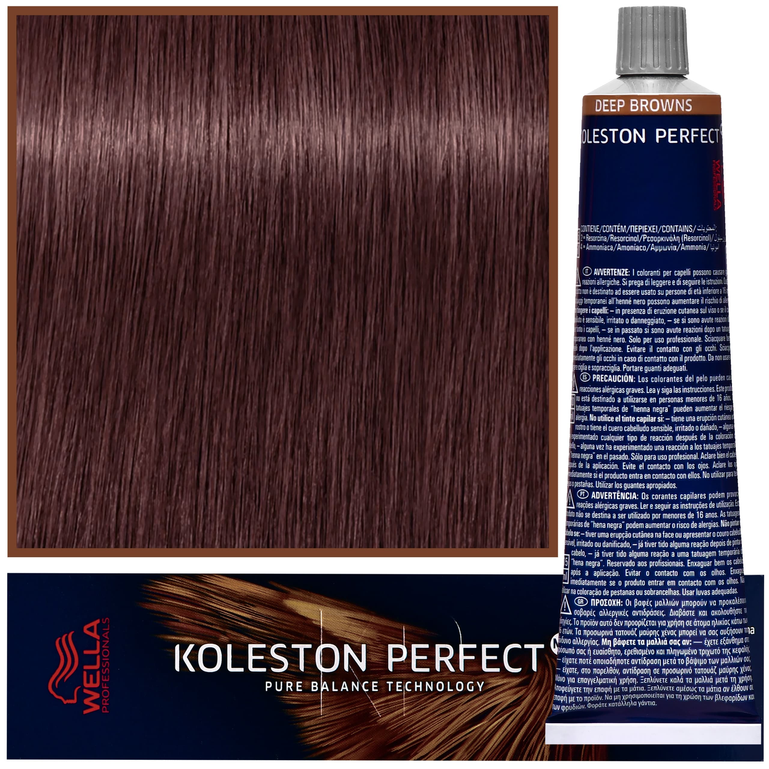 Koleston Perfect Me - profesjonalna farba do koloryzacji włosów, 4/75 Brązowo Mahoniowy Średni Brąz