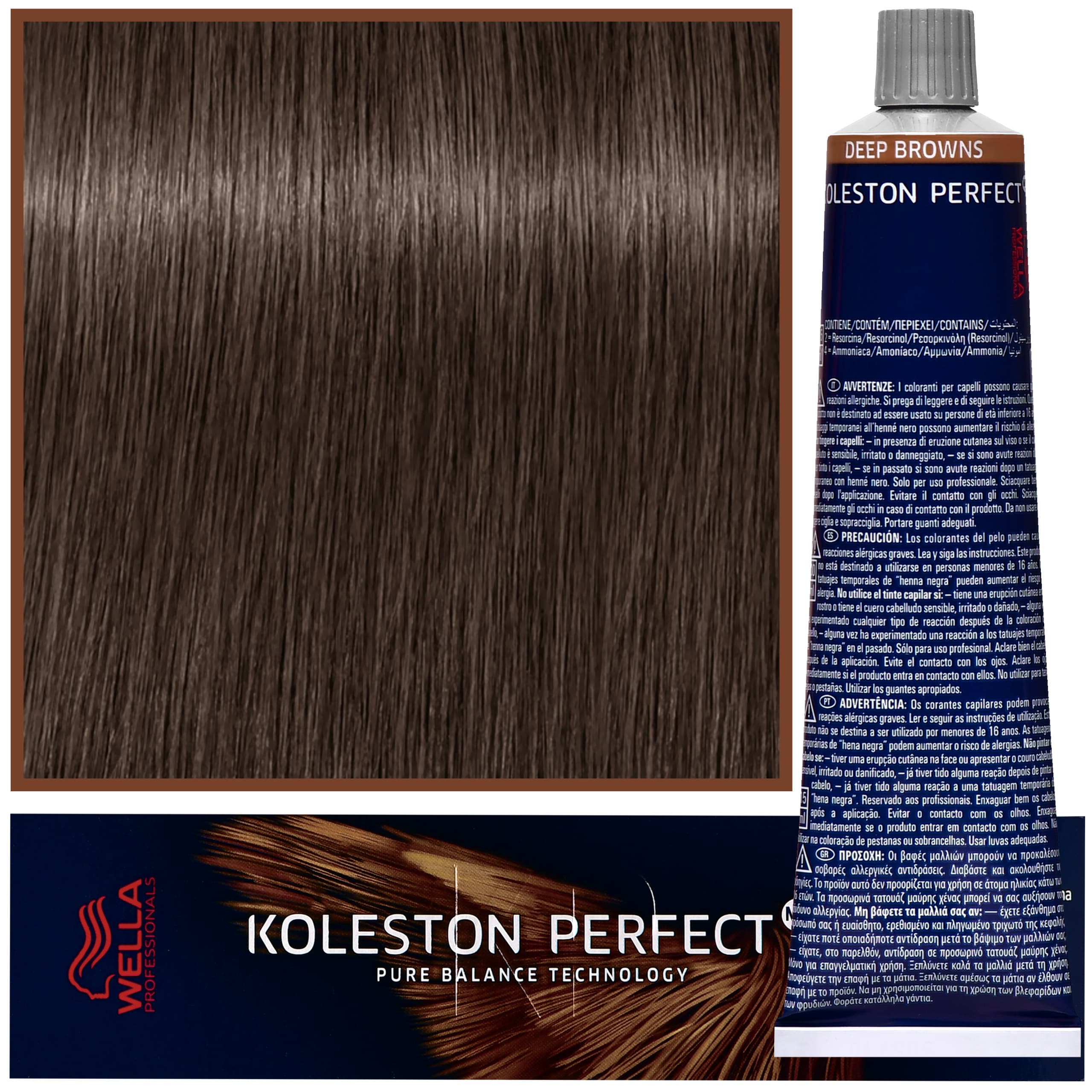 Koleston Perfect Me - profesjonalna farba do koloryzacji włosów, 5/71 Brązowo Popielaty Jasny Brąz