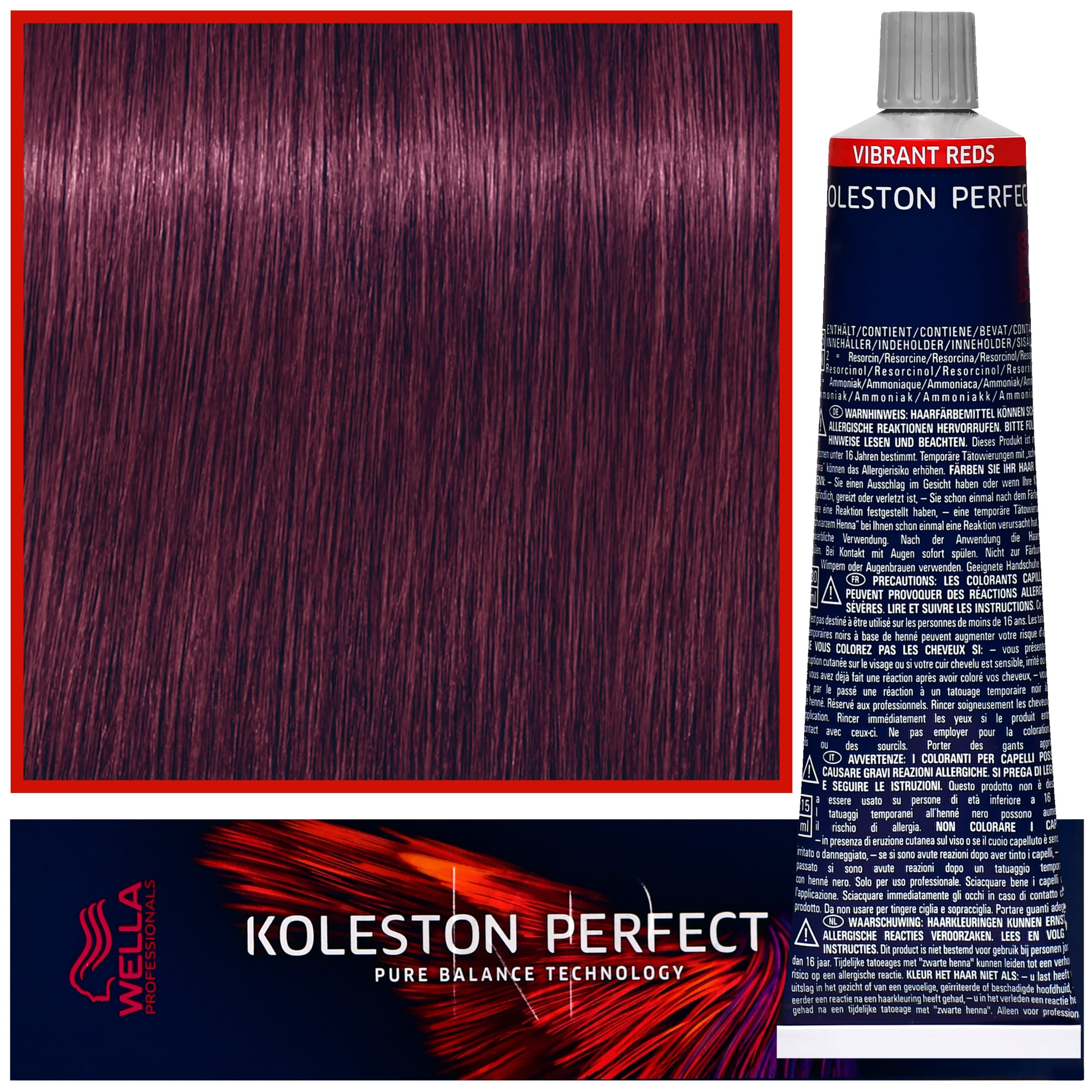 Koleston Perfect Me - profesjonalna farba do koloryzacji włosów, 55/46 Czerwono Fioletowy Intensywny Jasny Brąz