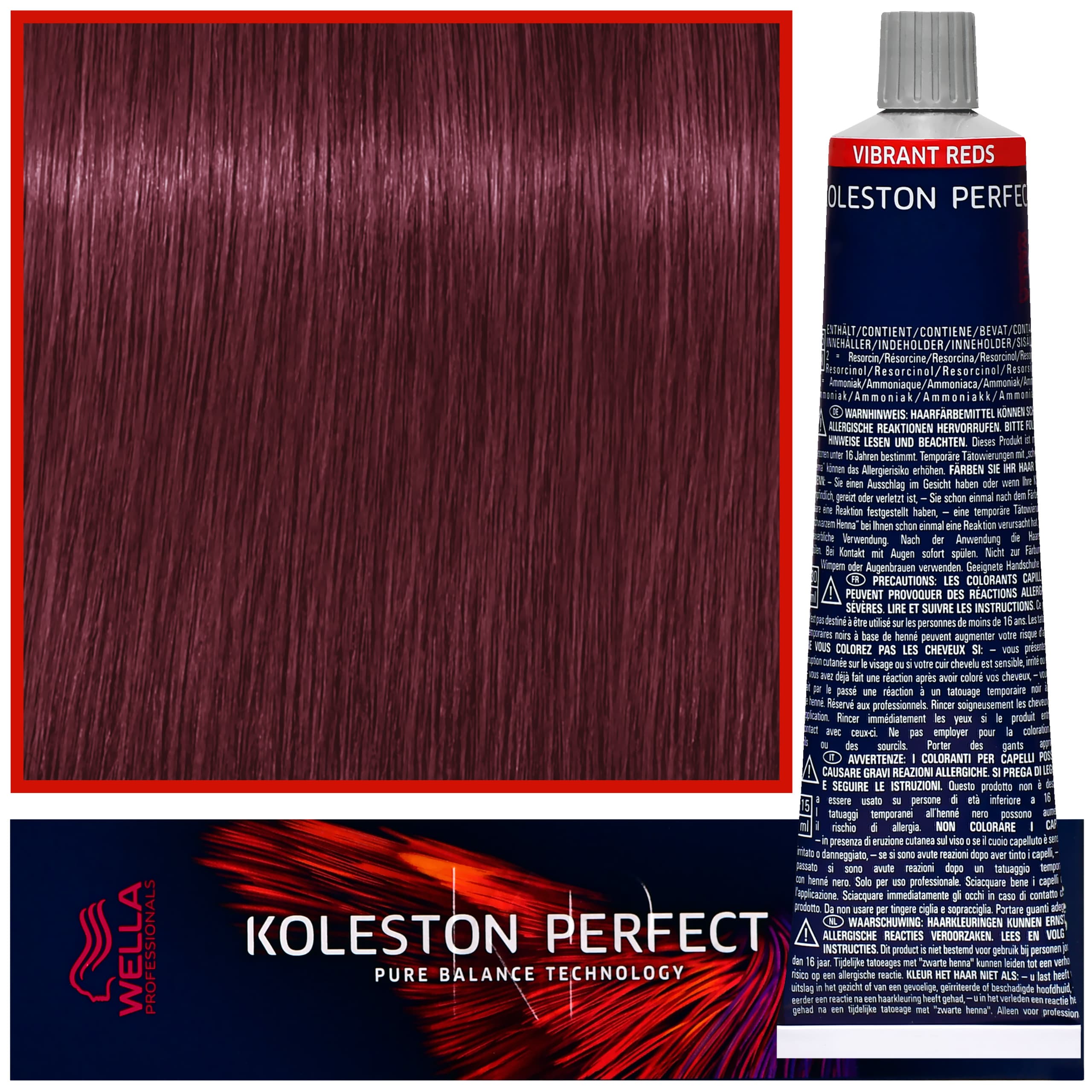 Koleston Perfect Me - profesjonalna farba do koloryzacji włosów, 55/65 Fioletowo Mahoniowy Jasny Brąz