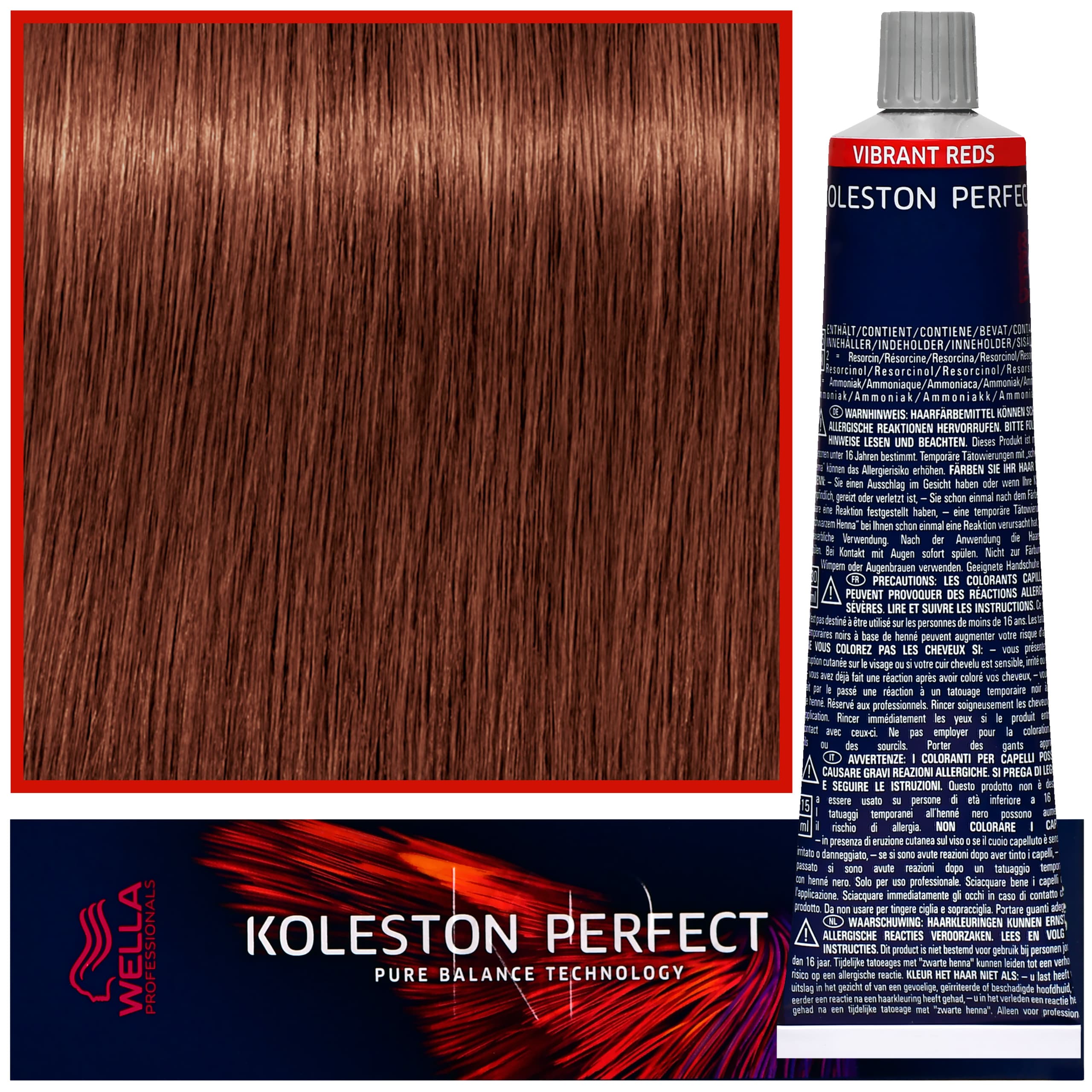 Koleston Perfect Me - profesjonalna farba do koloryzacji włosów, 6/43 Czerwono Złoty Ciemny Blond