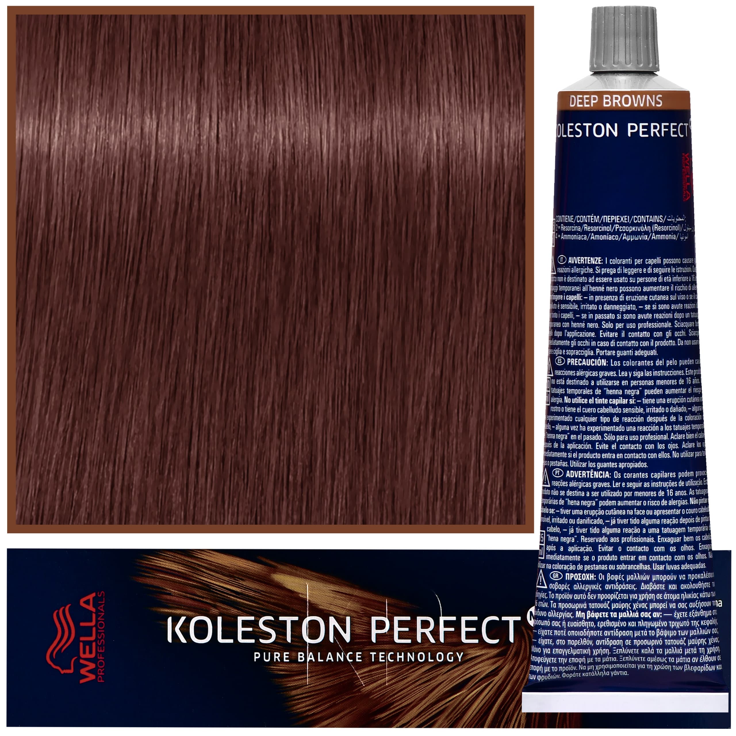 Koleston Perfect Me - profesjonalna farba do koloryzacji włosów, 6/75 Brązowo Mahoniowy Ciemny Blond