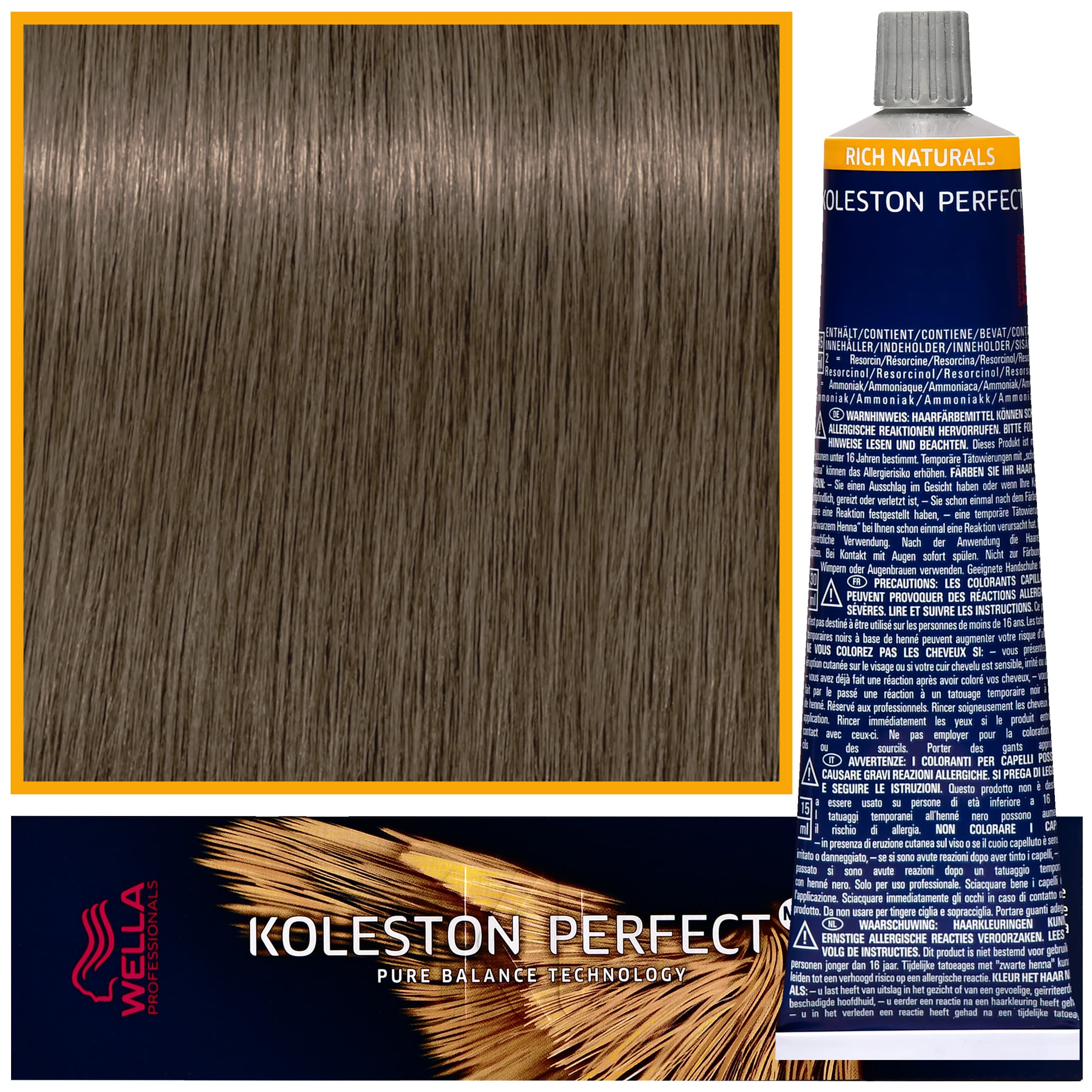 Koleston Perfect Me - profesjonalna farba do koloryzacji włosów, 7/18 Popielato Perłowy Średni Blond