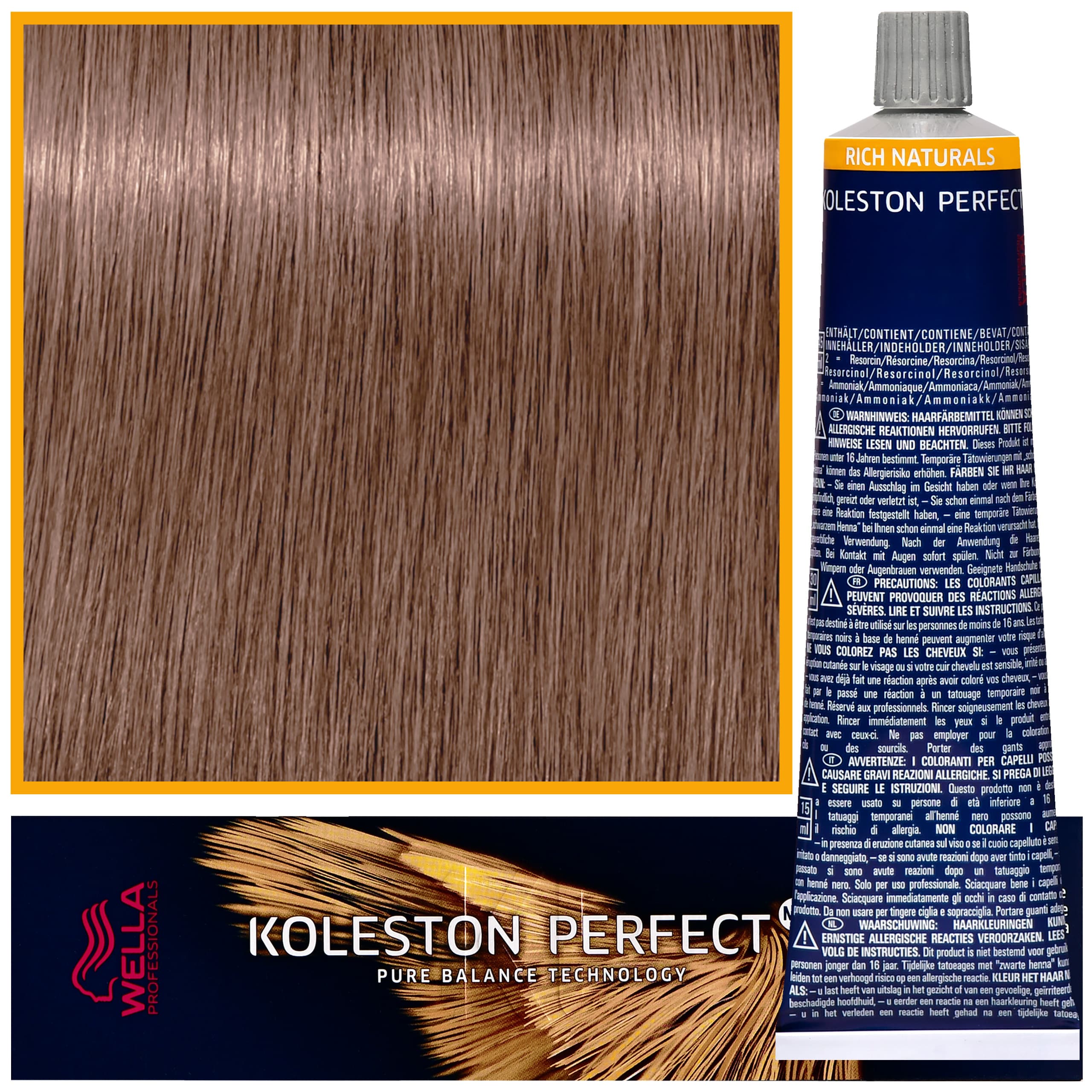 Koleston Perfect Me - profesjonalna farba do koloryzacji włosów, 7/36 Blond Złoto Fioletowy