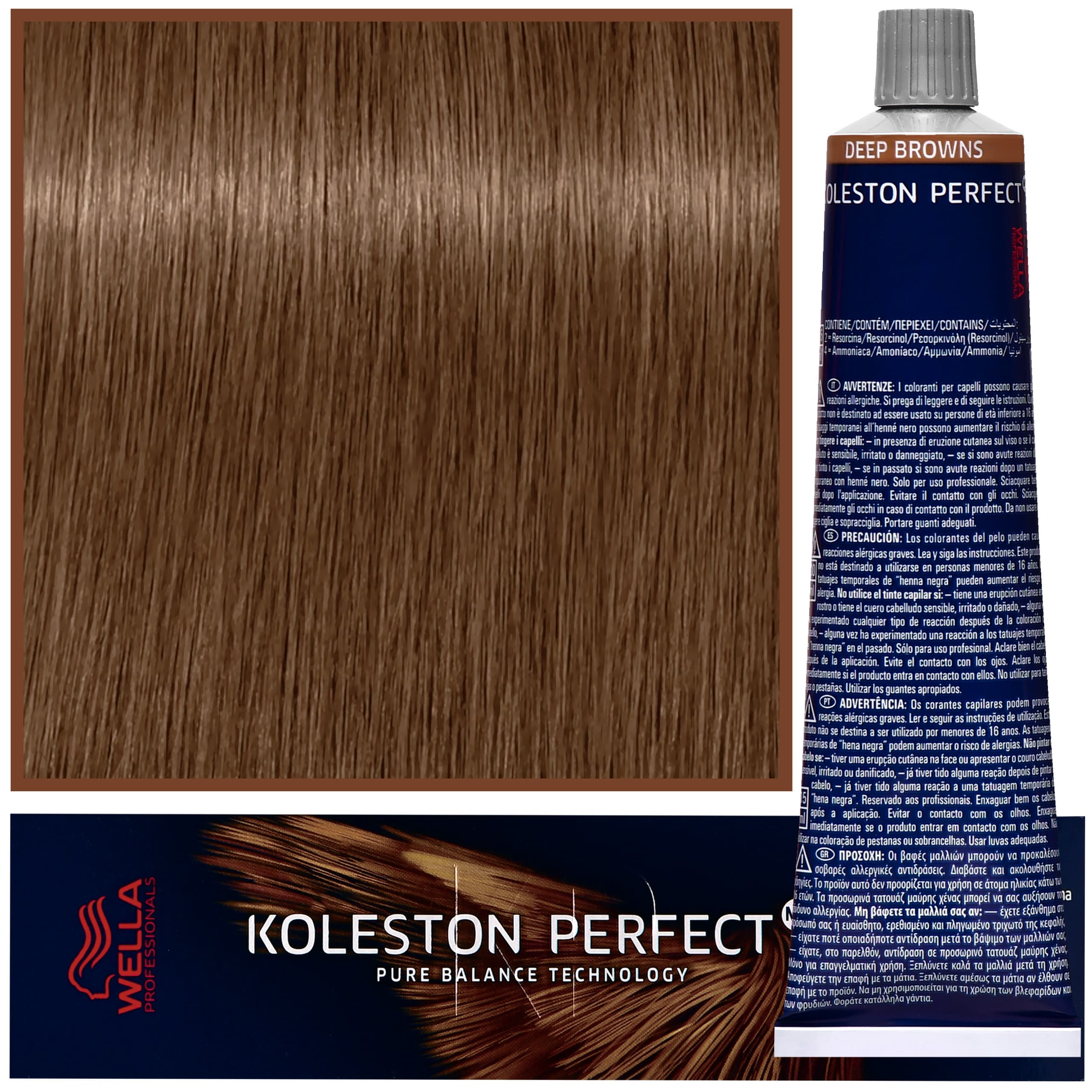 Koleston Perfect Me - profesjonalna farba do koloryzacji włosów, 7/71 Brązowo Popielaty Średni Blond