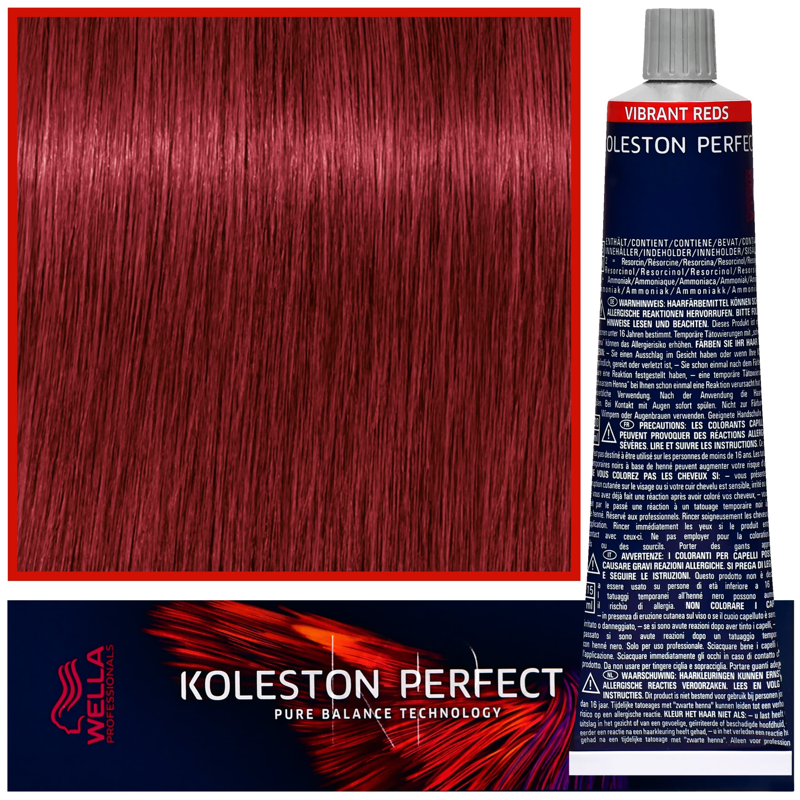 Koleston Perfect Me - profesjonalna farba do koloryzacji włosów, 77/46 Czerwono Fioletowy Intensywny Średni Blond