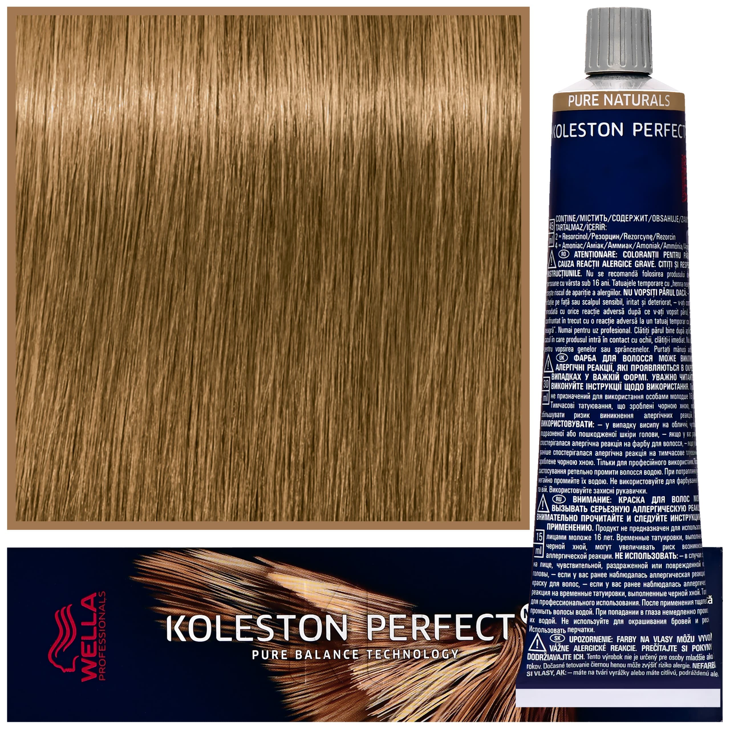 Koleston Perfect Me - profesjonalna farba do koloryzacji włosów, 8/0 Naturalny Jasny Blond