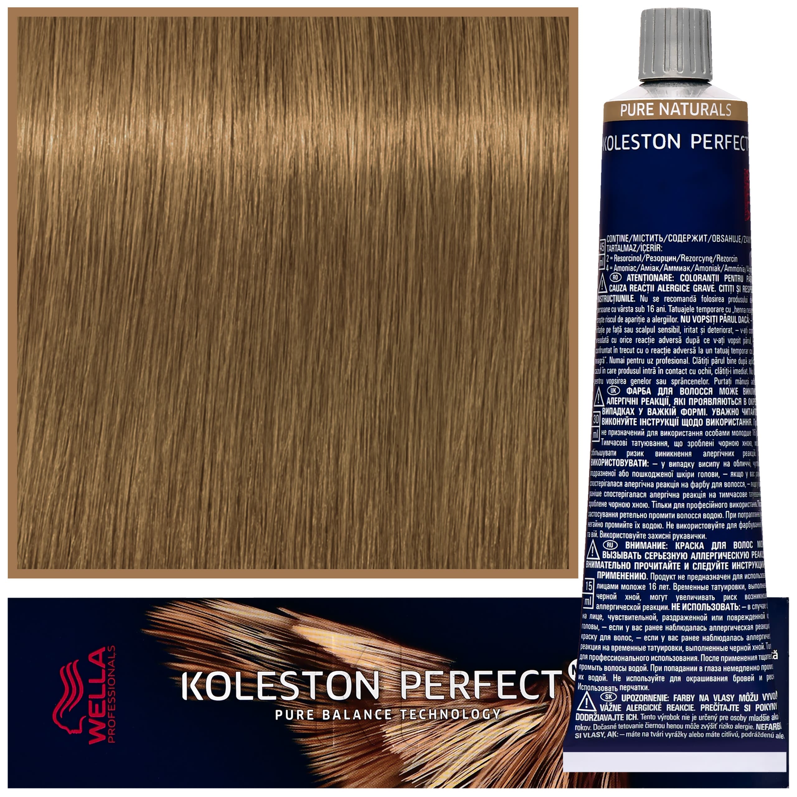 Koleston Perfect Me - profesjonalna farba do koloryzacji włosów, 8/07 Naturalny Brązowy Jasny Blond