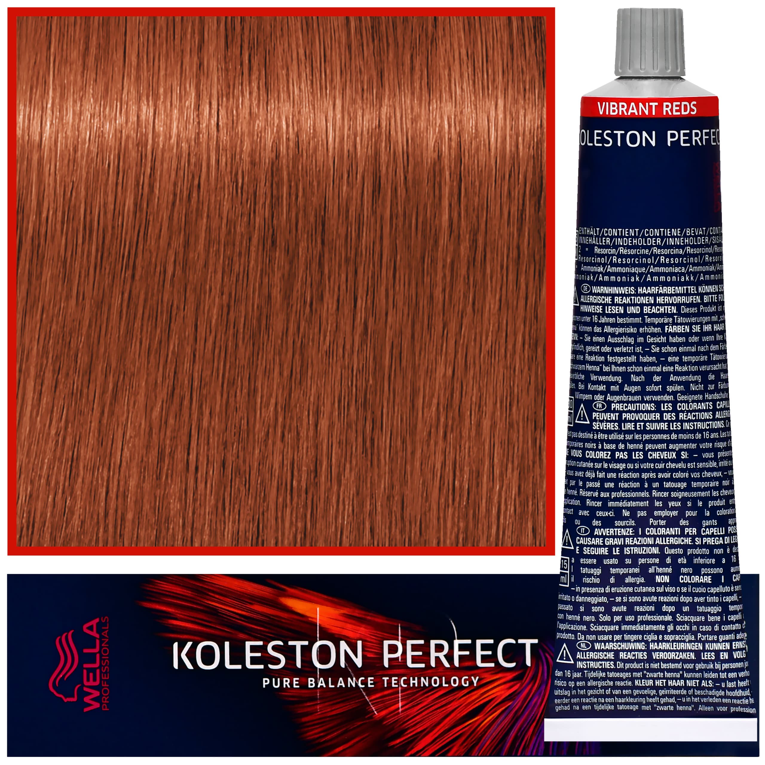 Koleston Perfect Me - profesjonalna farba do koloryzacji włosów, 8/43 Czerwono Złoty Jasny Blond