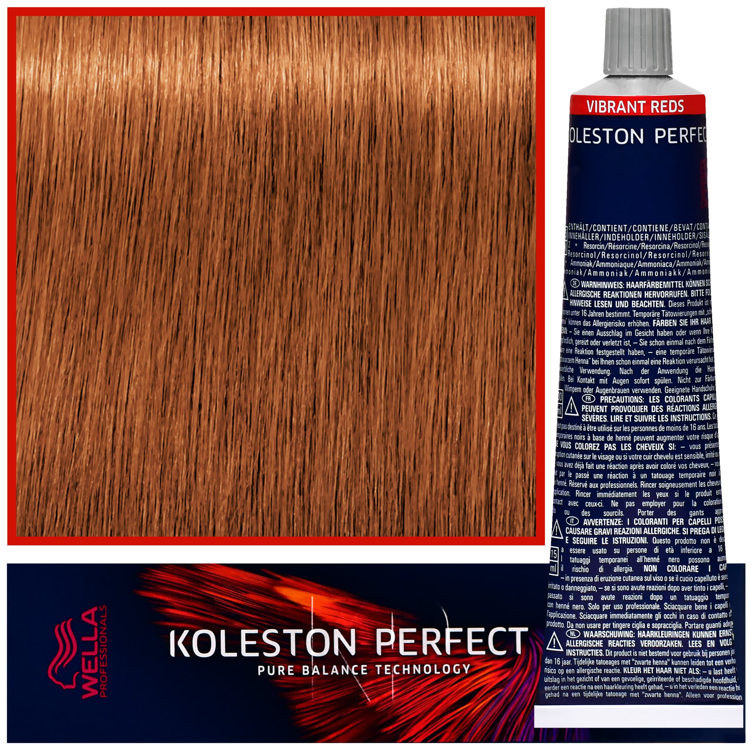 Koleston Perfect Me - profesjonalna farba do koloryzacji włosów, 8/34 Złoto Czerwony Jasny Blond