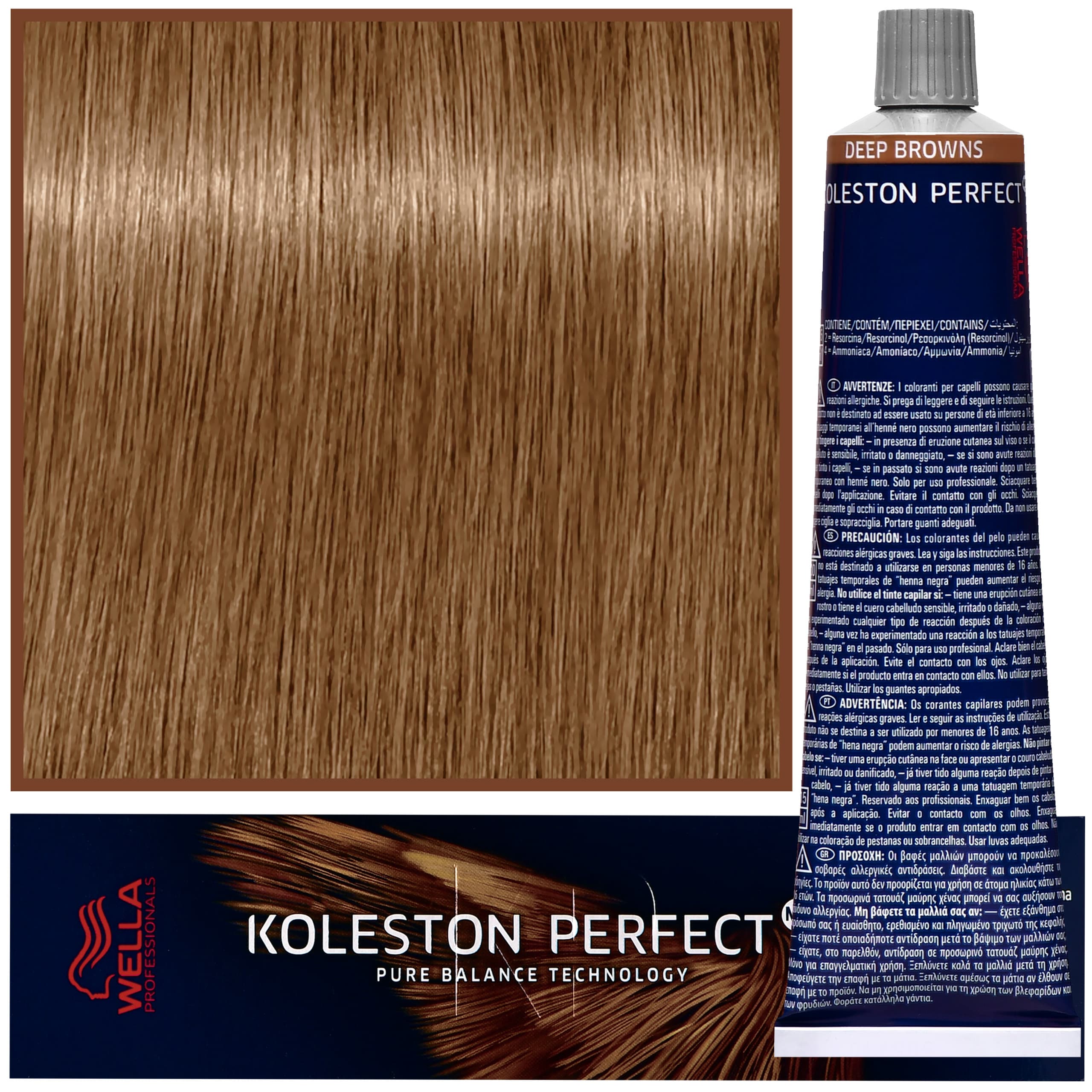 Koleston Perfect Me - profesjonalna farba do koloryzacji włosów, 8/7 Brązowy Jasny Blond