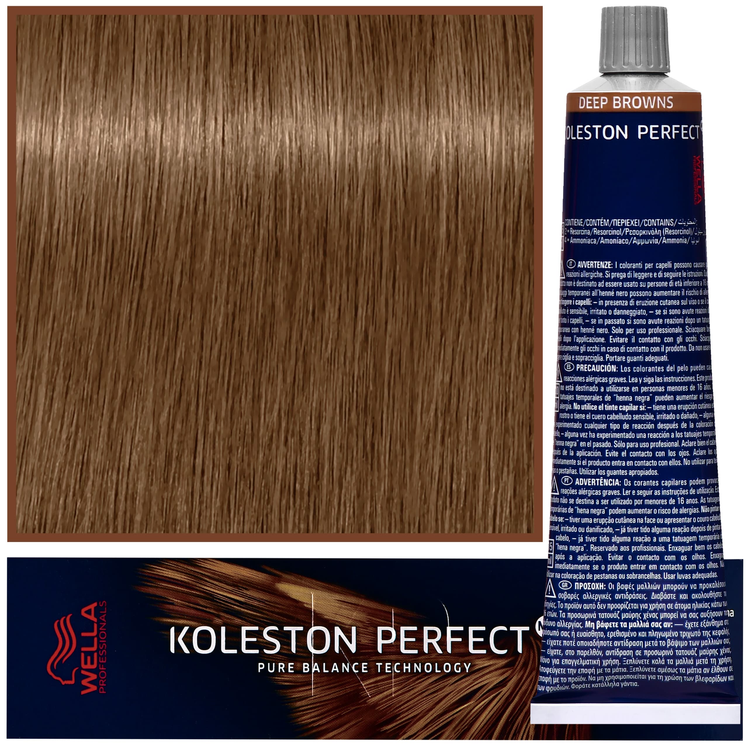 Koleston Perfect Me - profesjonalna farba do koloryzacji włosów, 8/71 Brązowo Popielaty Jasny Blond