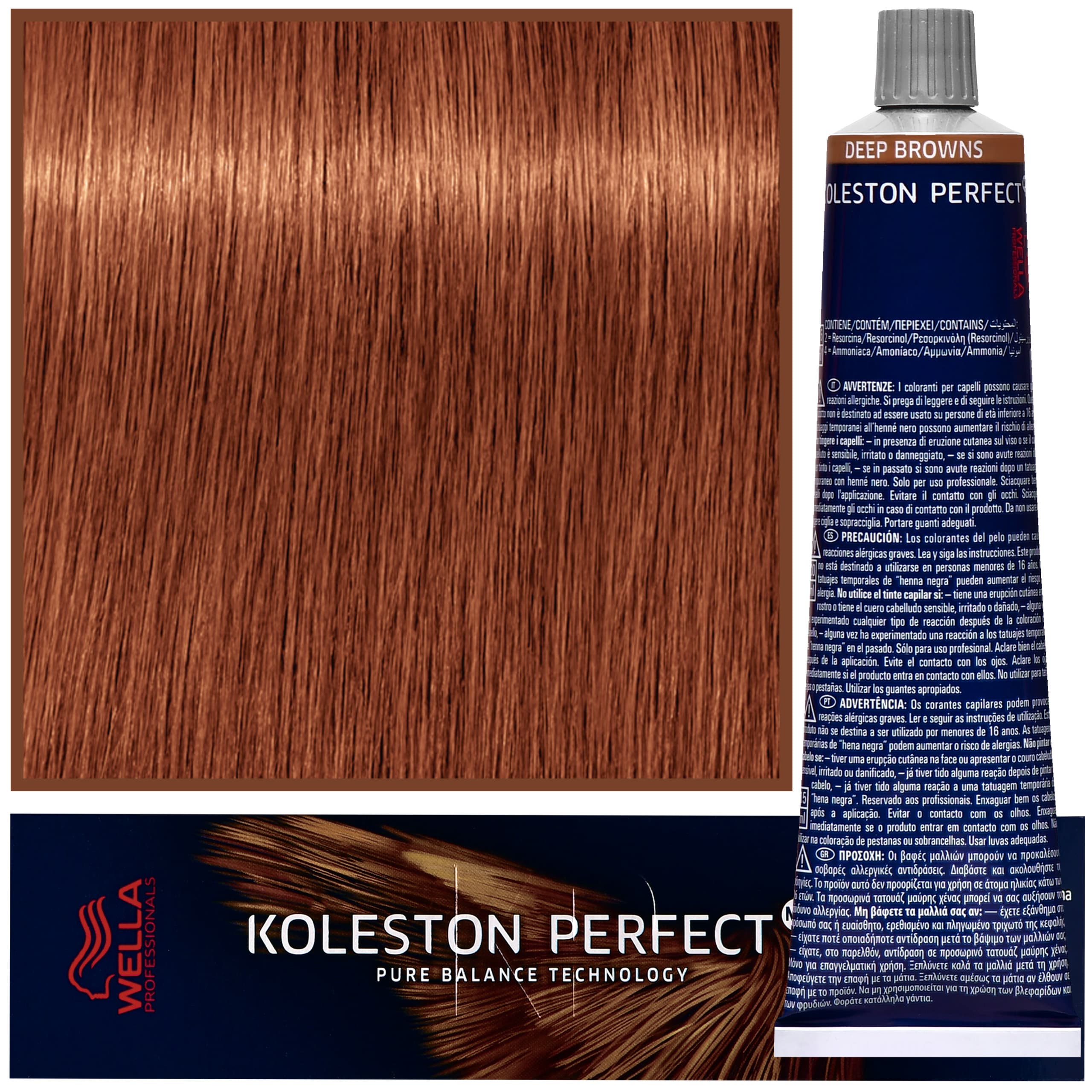 Koleston Perfect Me - profesjonalna farba do koloryzacji włosów, 8/74 Brązowo Czerwony Jasny Blond
